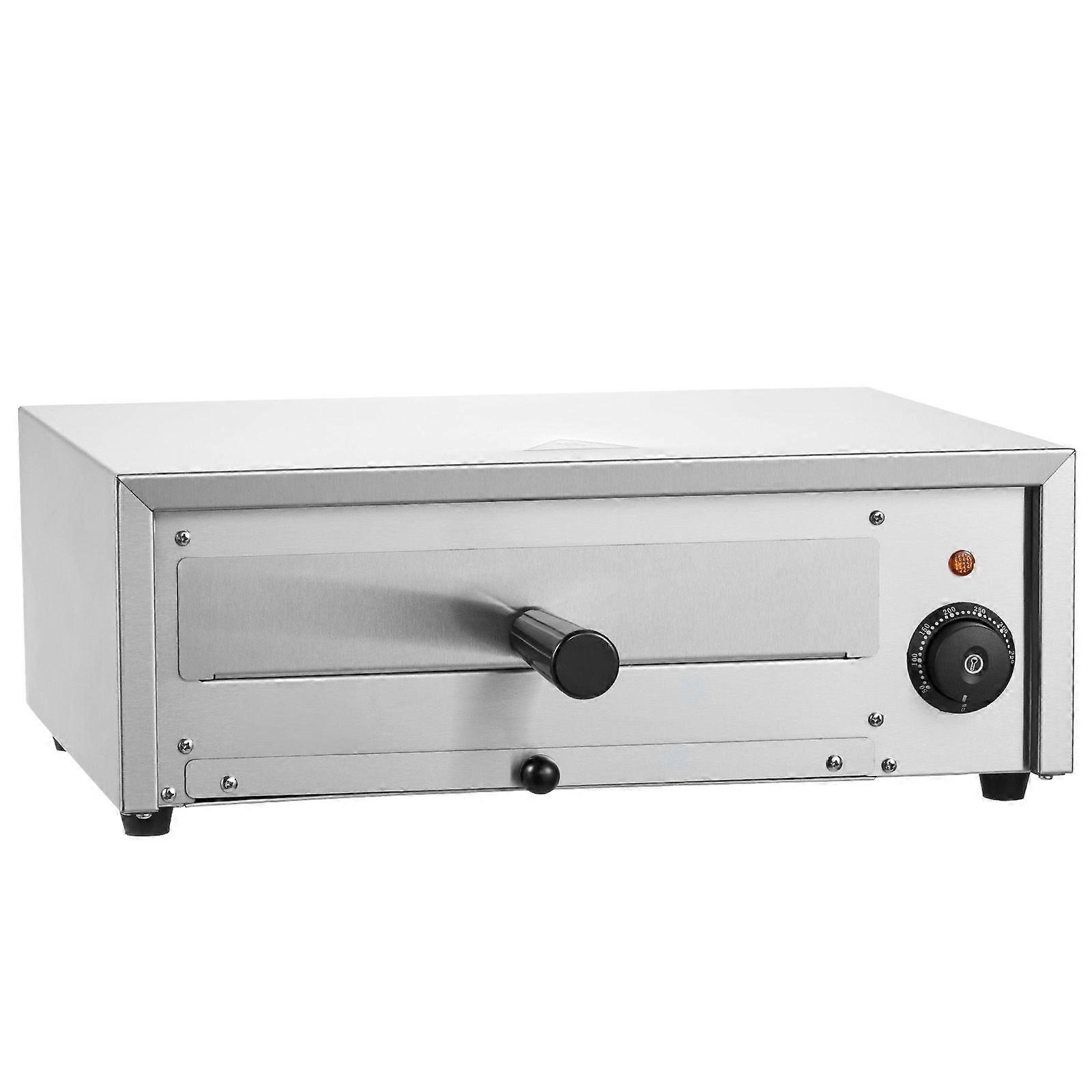 Countertop Electric Pizza Oven, 12-inch, 1500W, 122-662 Temp Range, Stainless Steel Construction and Easy-to-Clean Crumb Tray