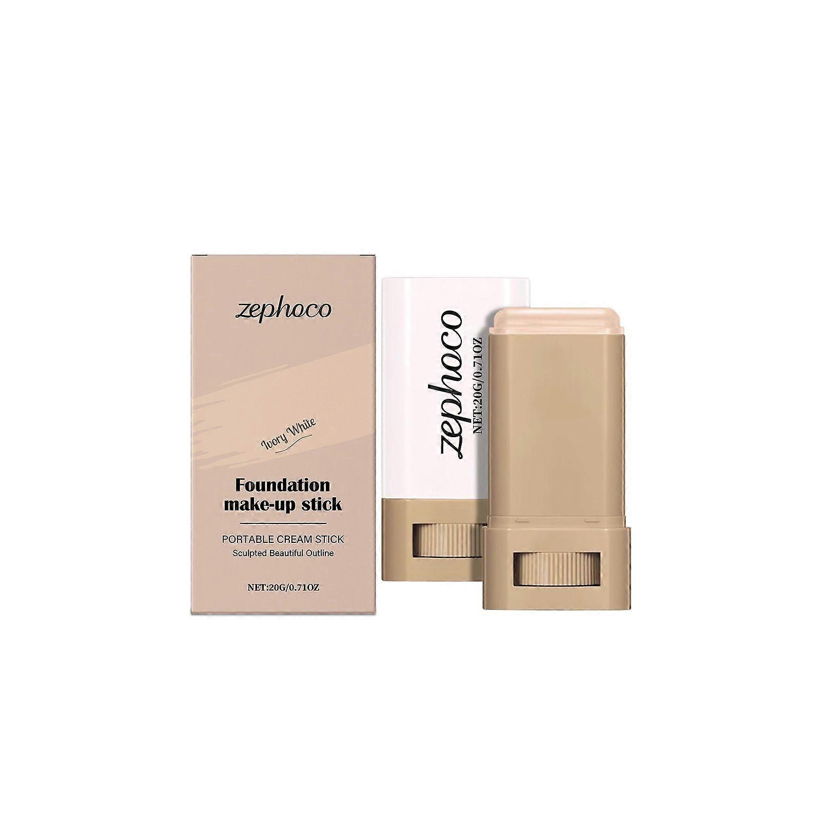 Serum Enhanced Skin Tinted Balm, Solid Tinted Moisturizing Serum Contour Stick Foundation Face Stick, Natural Makeup for Women