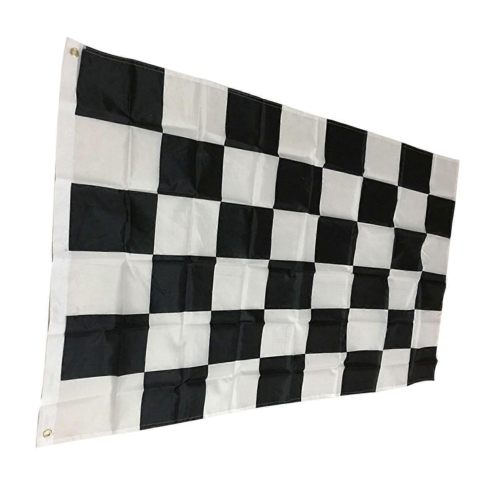 Portable Checkered Flag Handheld for Outdoor Accessory Decor