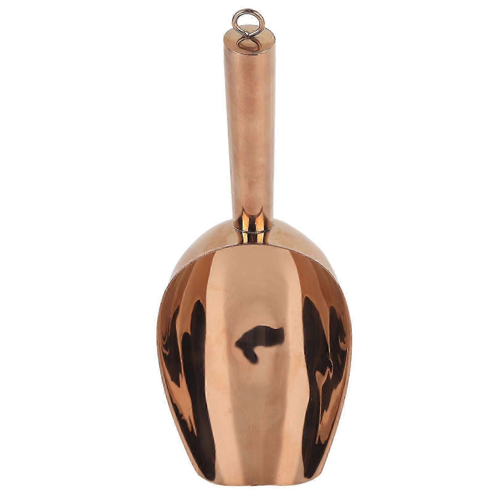 1 pcs Rose Gold Ice Scooper Stainless Steel U Shaped Sturdy Food Grade Ice Bucket Scoop for Home Hotel Restaurant