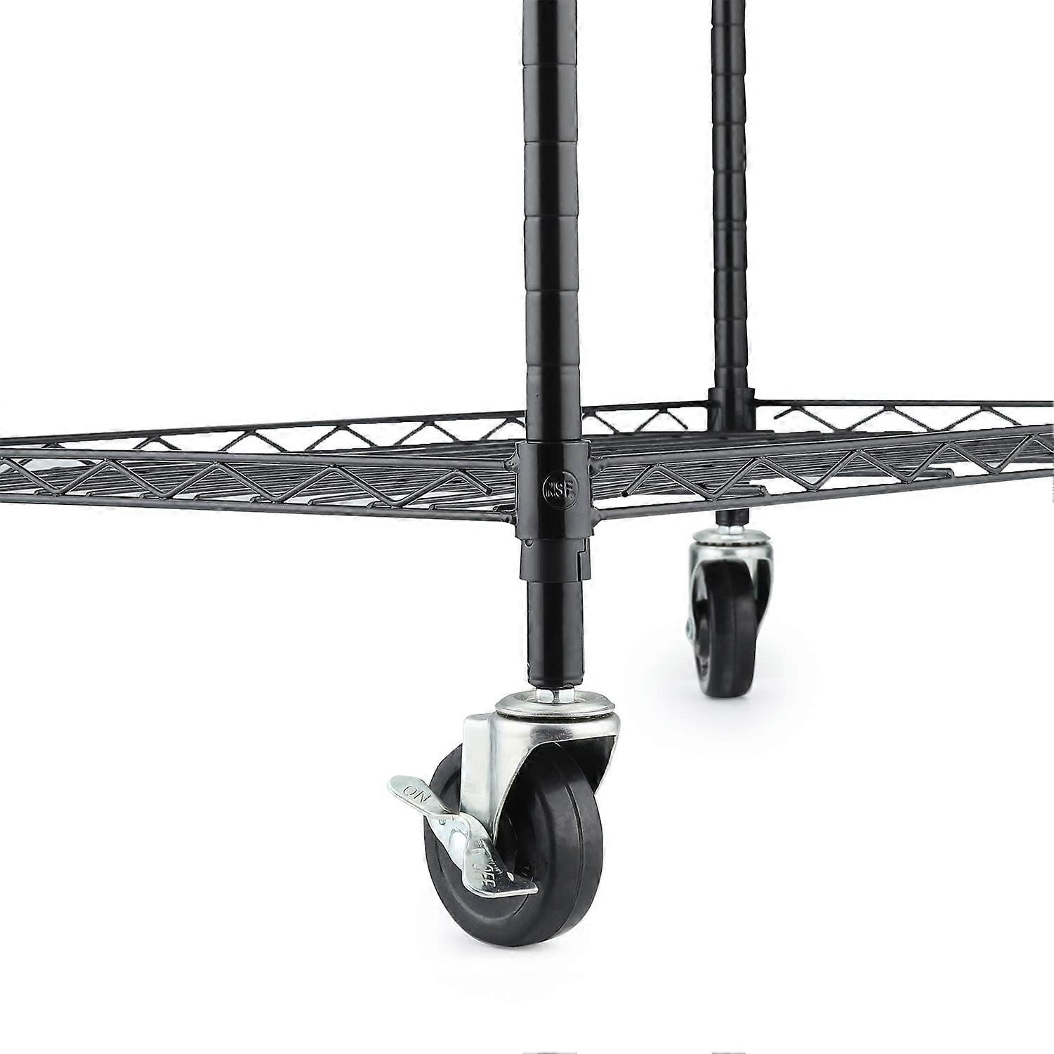 3Inch Wire Shelf Wheels, Casters for Wire Shelving with 1/4' 5/16' 3/8' m8 m10 Threaded Stem