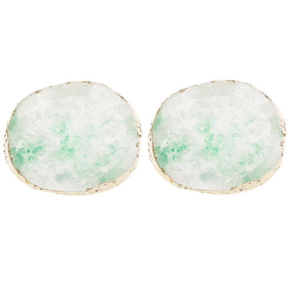 2x Resin agate drink coaster cup mat