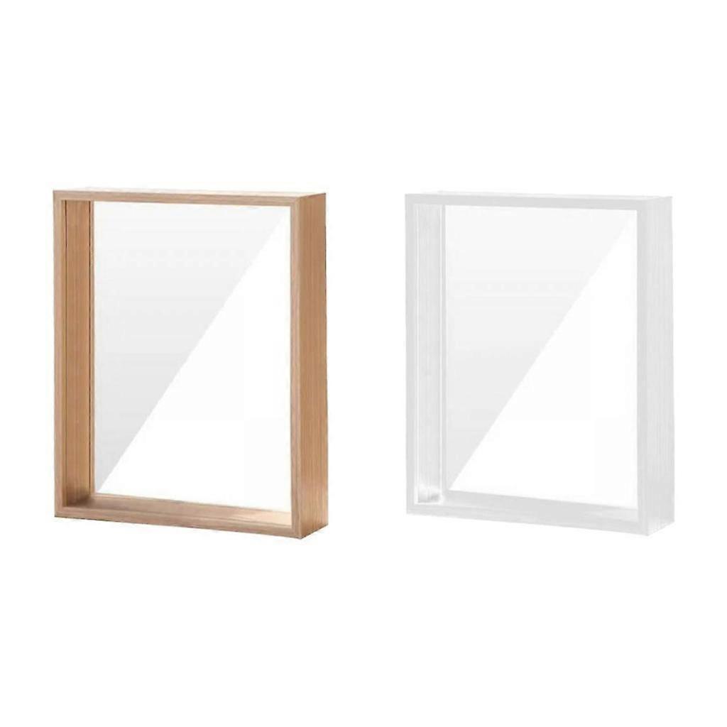 2 Pieces Shadow Box Frames Floating Photo Frames for Memorabilia Ticket Wall