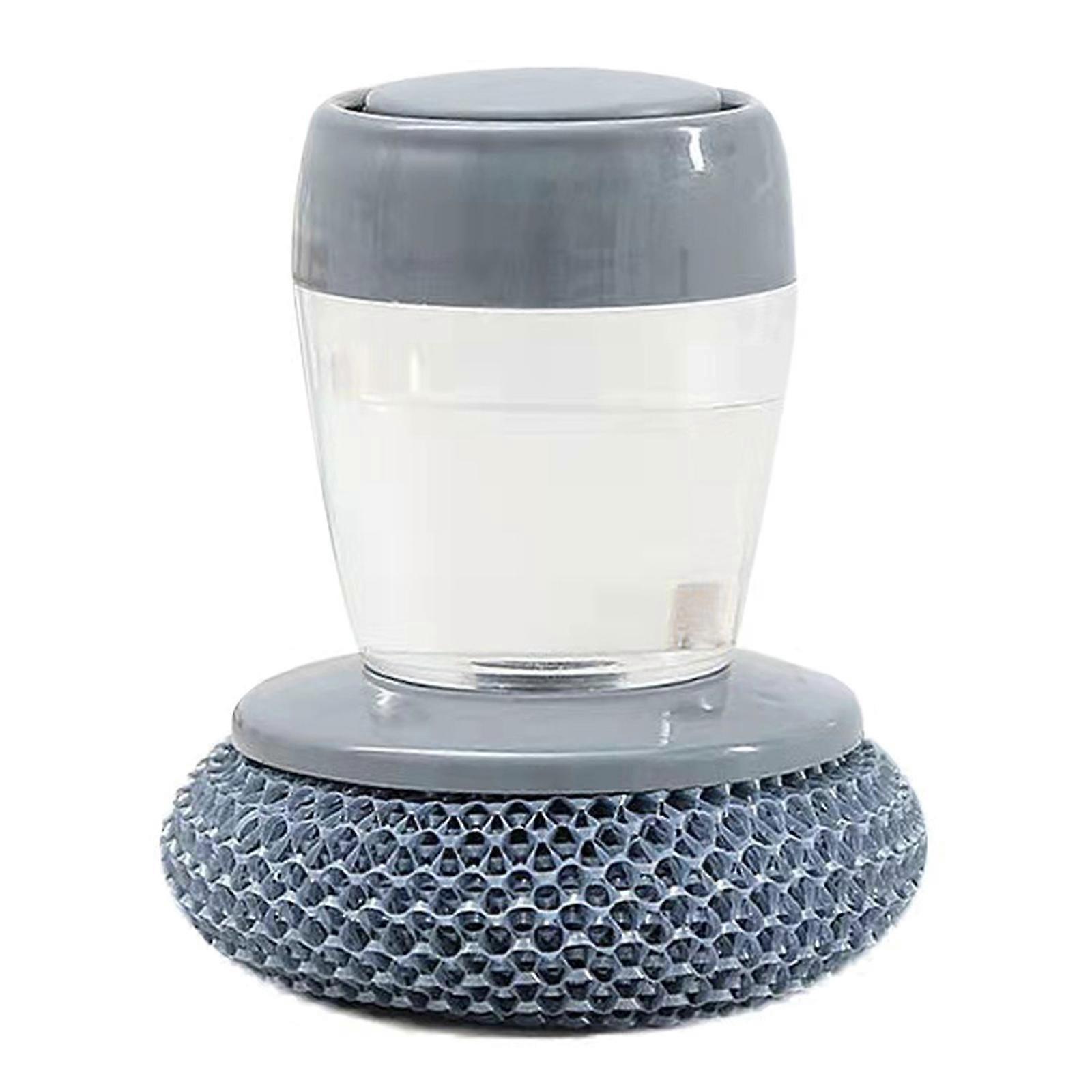 Pans Scrubbing Brush with Detergent Dispenser, Easy to Cleans Rusts Resistant, Suitable for Cookware Type