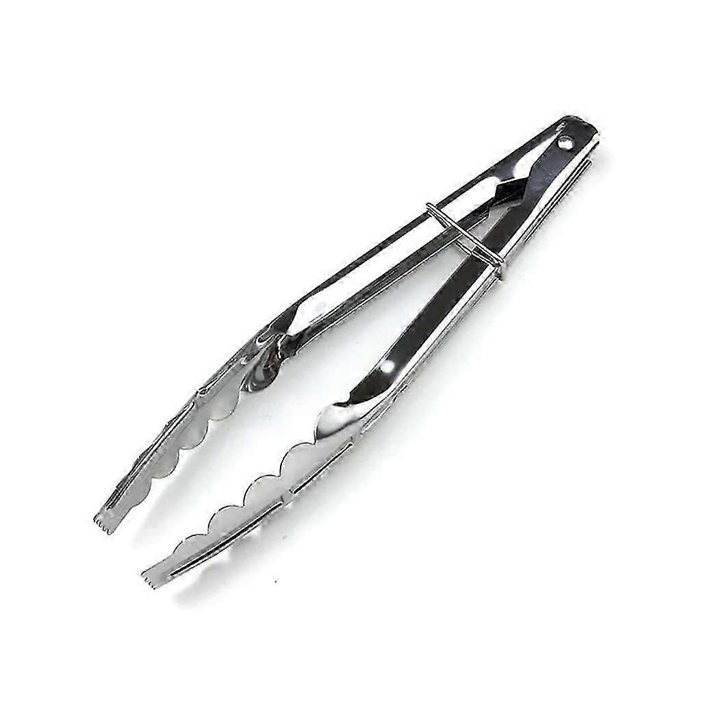 ملقط طعام من الفولاذ المقاوم للصدأ مقاس 9 بوصات - مشبك شواء برأس مسطح