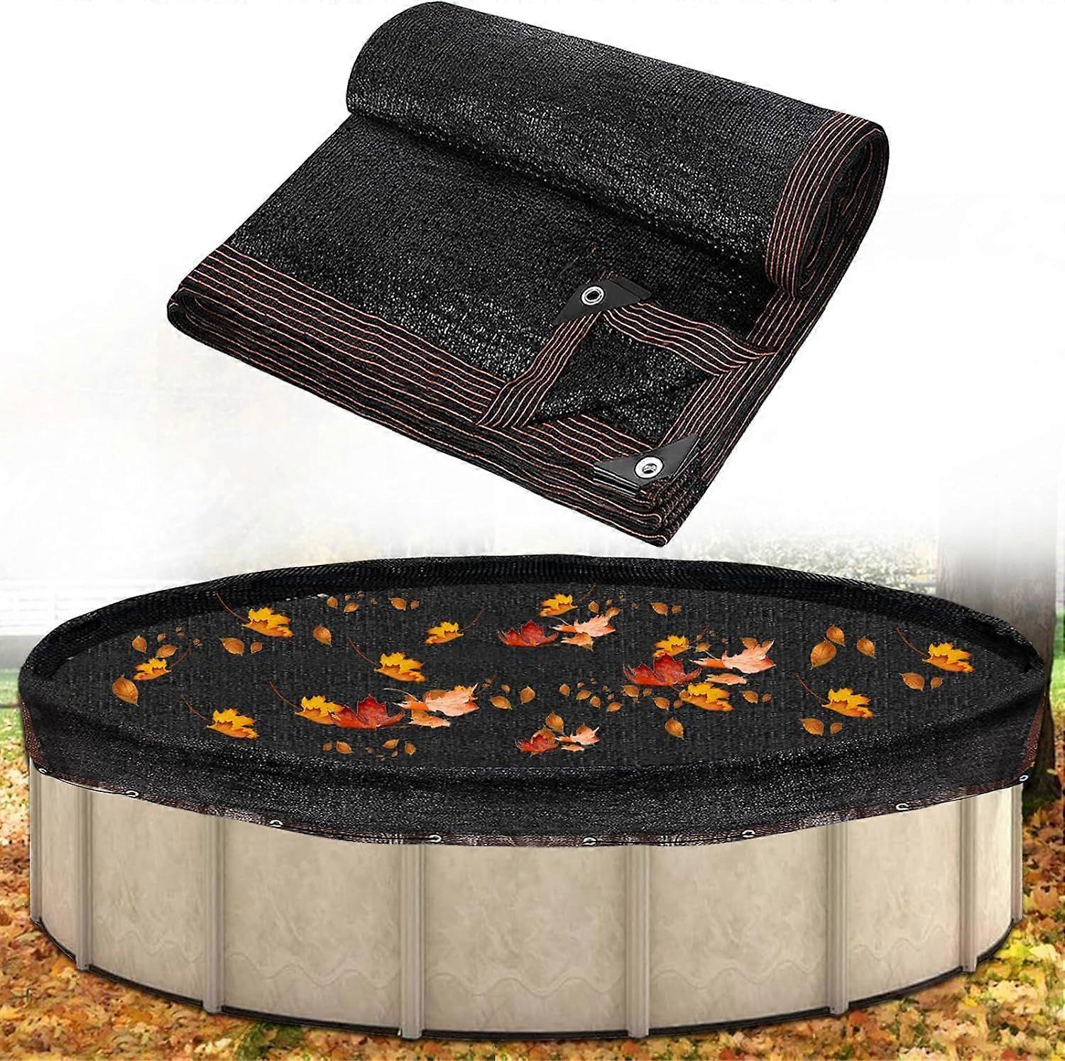 33ft Round Leaf Net Pool Covers for Above Ground Pool - Winter Cover Mesh