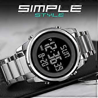 SKMEI Men Digital Business Watch Dual Time Mode Date Week Alarm Clock Backlight 3ATM Waterproof Male Fashion Watches Wristband for Daily Life Work Me