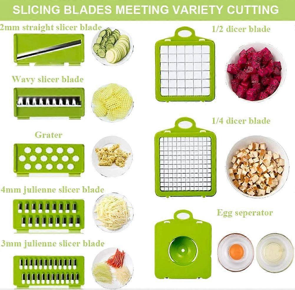 13 in 1 vegetable cutter, multi-function slicing and shredding, a must-have in the kitchen