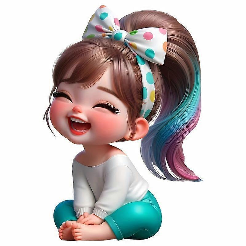 New happy charm girl acrylic car backpack keychain car rearview mirror pendant pendant