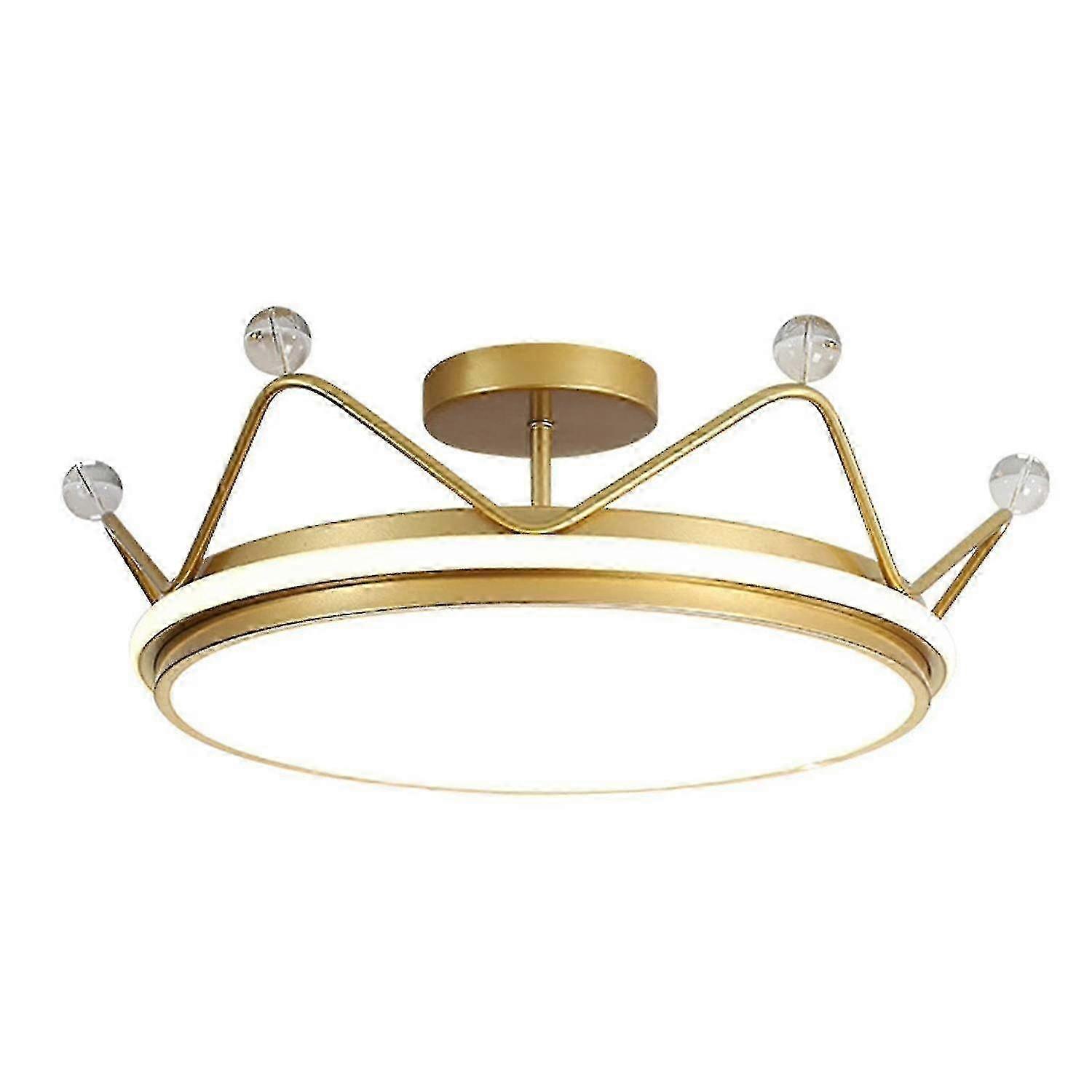 Led Crown Ceiling Light Dimmable With Remote Control Round Bedroom Children Ceiling Lamps