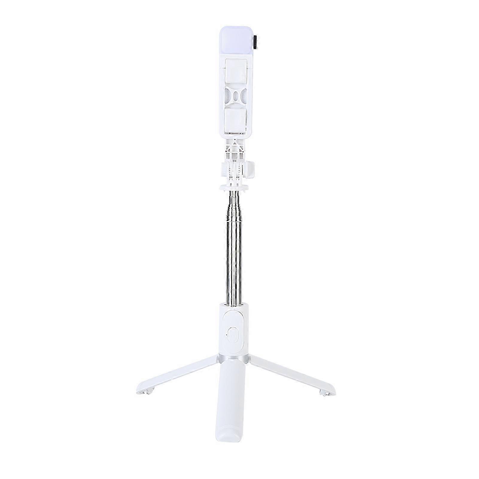 360°回転自撮り棒三脚、携帯電話用フィルライト付き