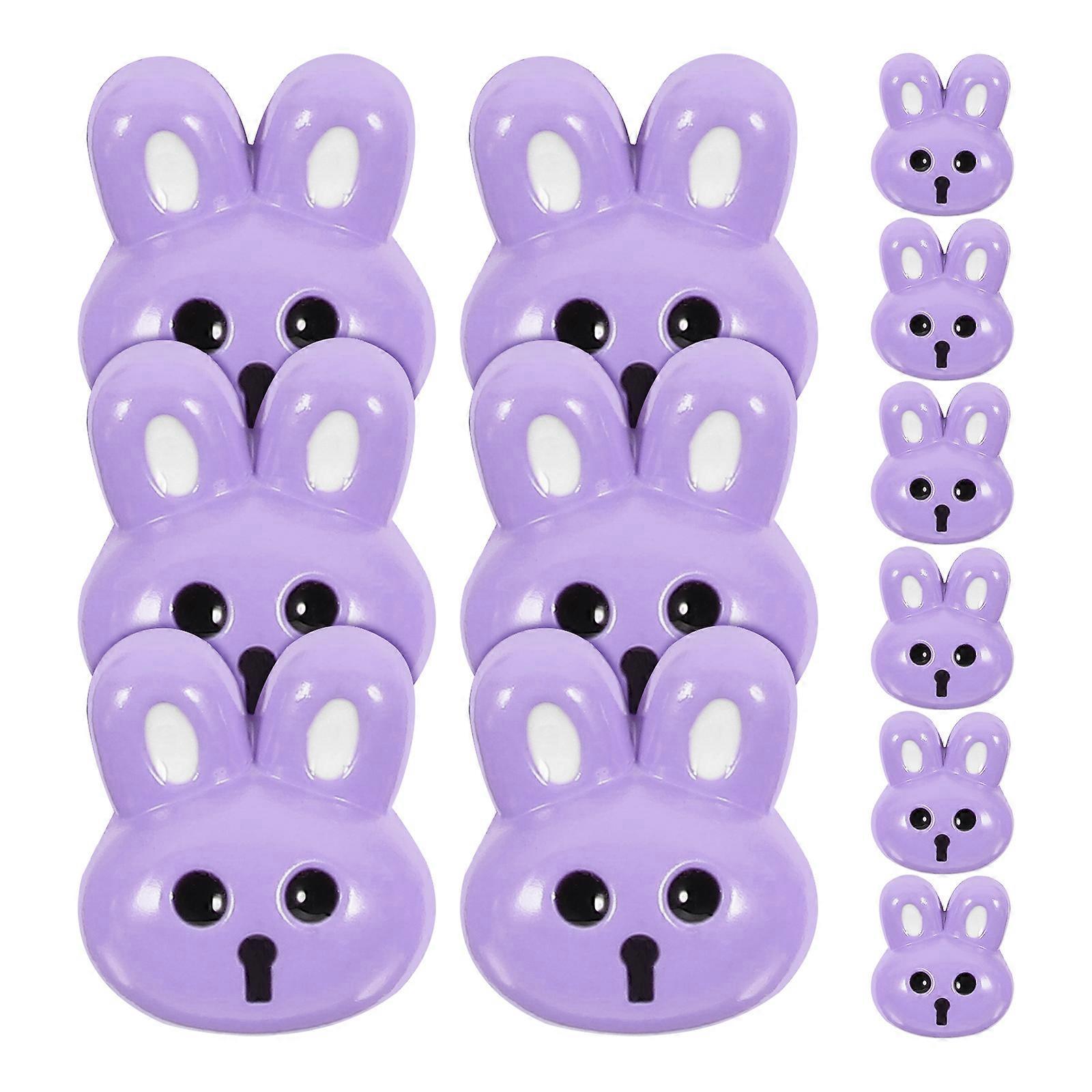 12PCS Rabbit Shaped Resin Buttons for DIY Crafts, Easter Decor, Clothing, Hats, and Bags – Delicate Sewing Buttons for Garment Decoration and