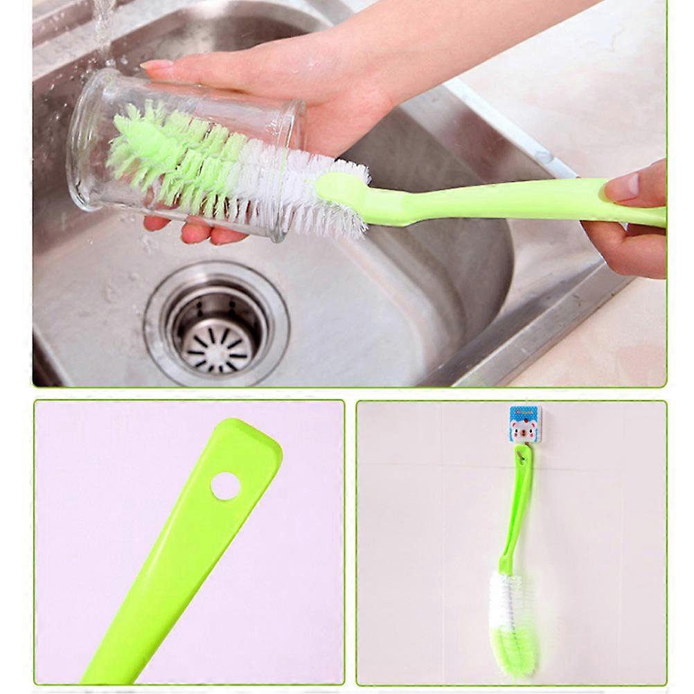 Flexible Cleaning Brush with Nylon Bristles for Water Bottles, Cups, Tumblers, and Glasses – Non Toxic Plastic Design
