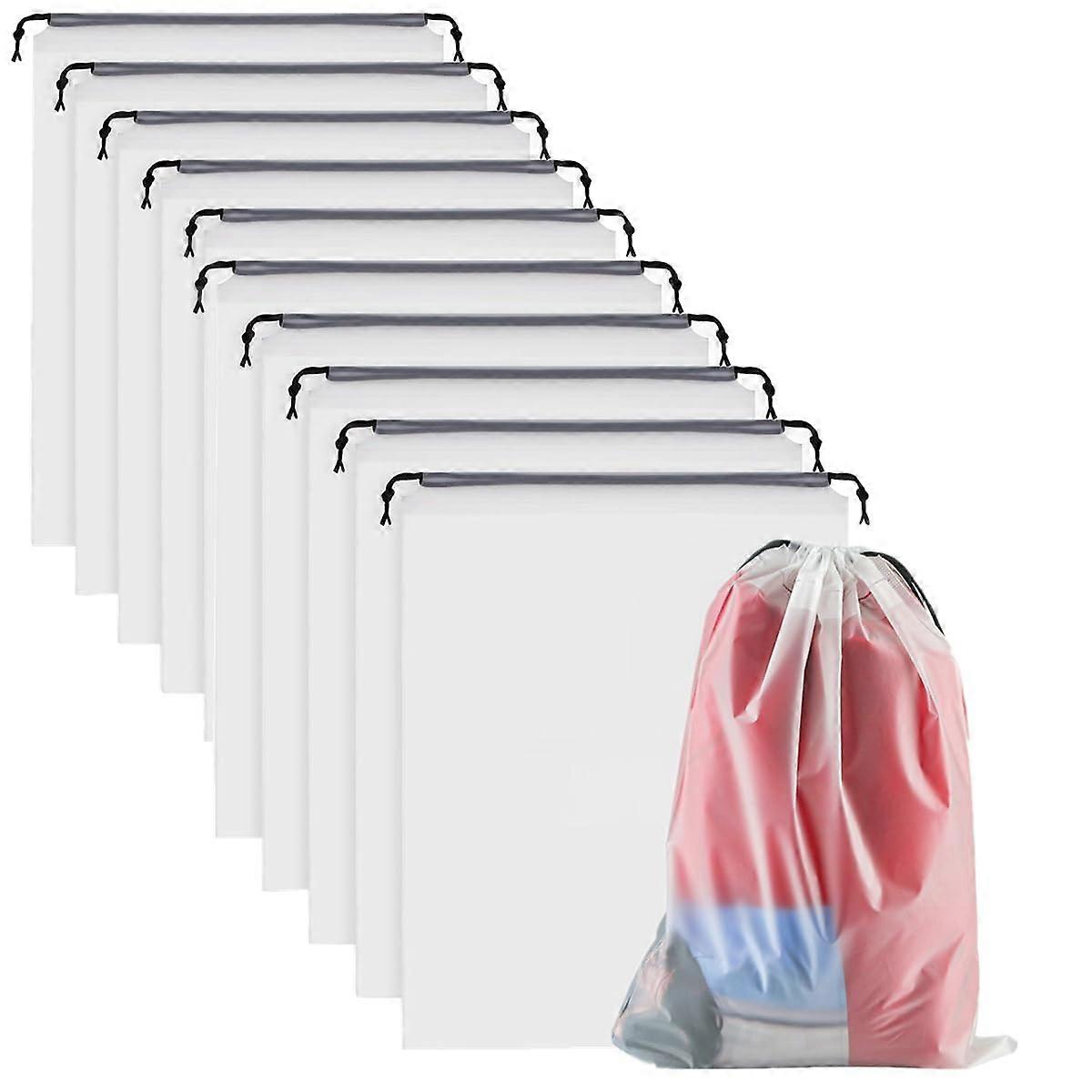 TMXD Drawstring Bag, Pack of 10, Reusable PE Storage for Cosmetics, Underwear, Toys 3040cm