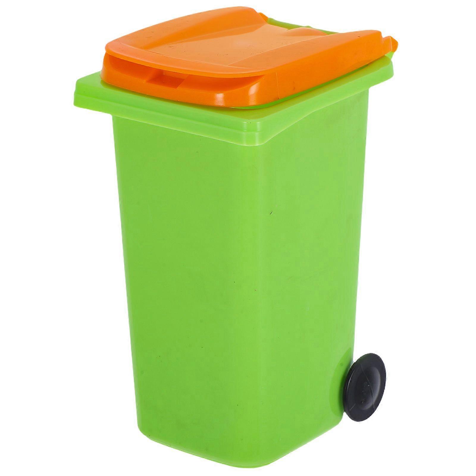 Mini Desktop Trash Can With Lid Multifunctional Pencil Holder And Storage Bin Ideal For Office Desk Study Table Or Storage Cabinet