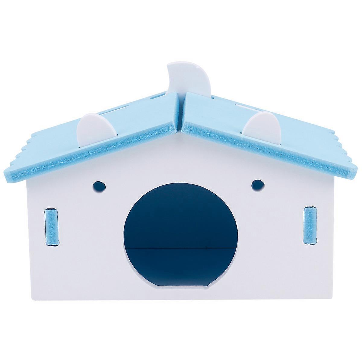 Hamster House Bed Wood Material Round Style Hideout For Hamsters 1Pc
