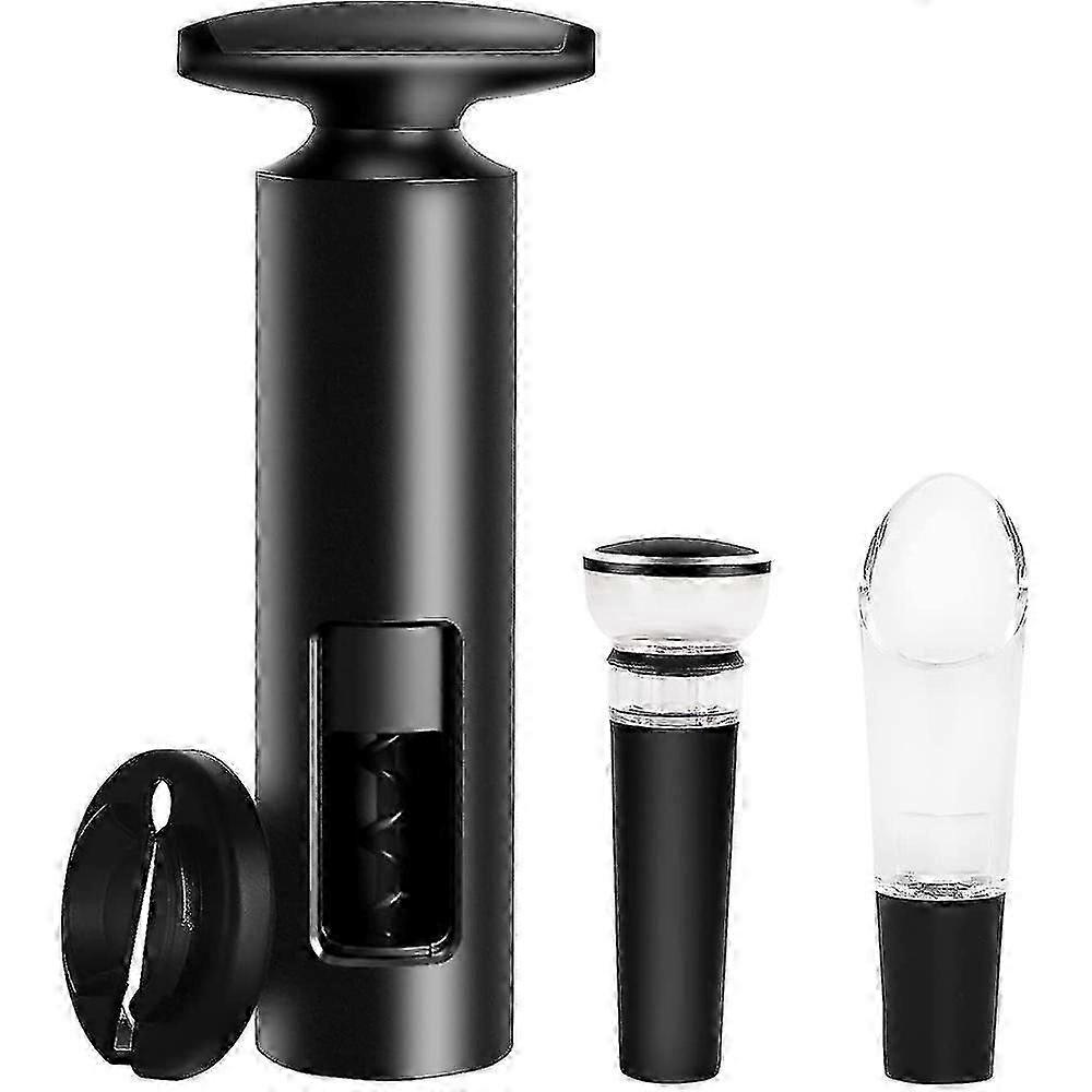 Manual Wine Bottle Opener Set - Includes Corkscrew, Foil Cutter, Vacuum Stopper, and Wine Aerator Pourer, Cordless Opening Compatible with V