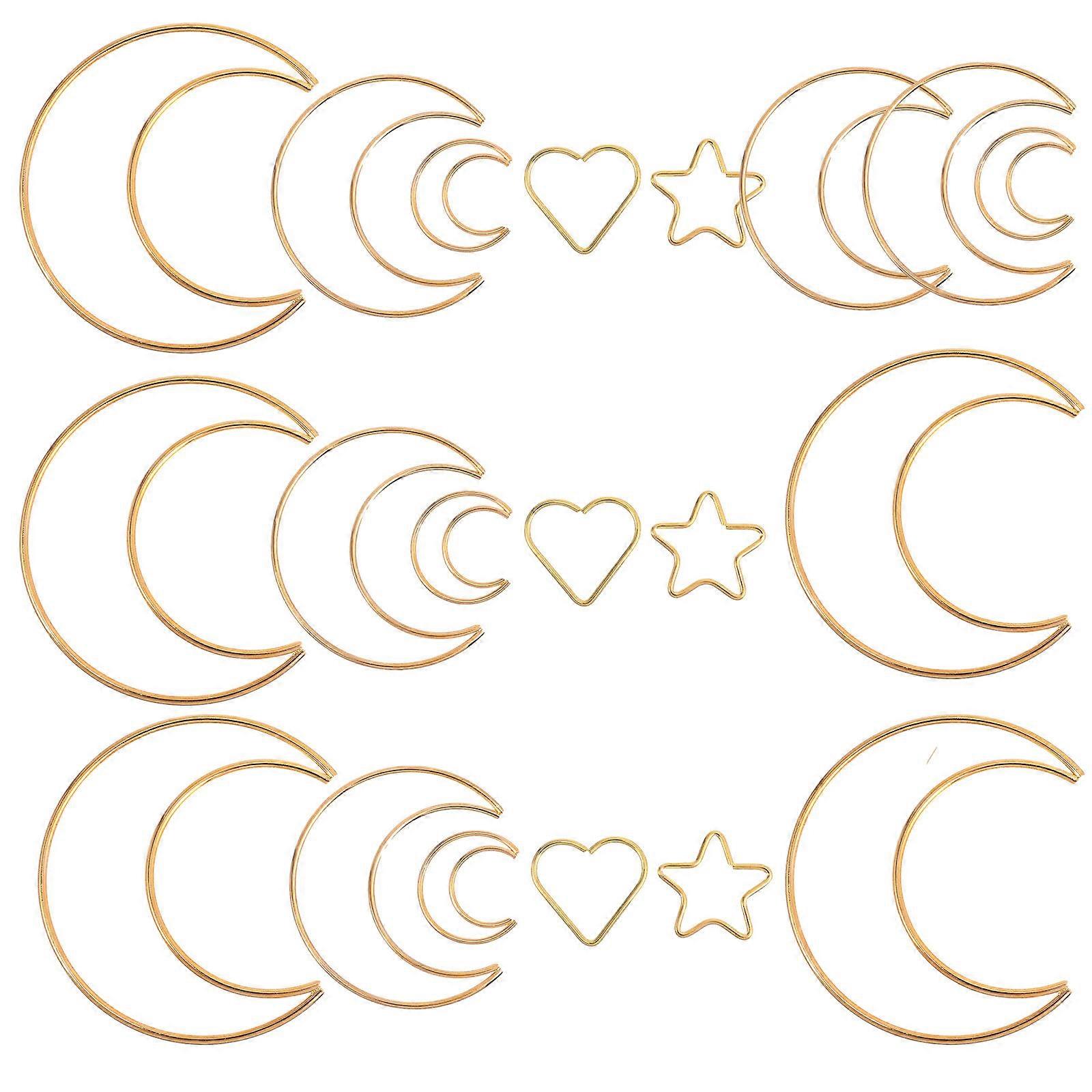Metal Hoops For Craft Macrame Moon Ring Birthday Party Rustproof 150mm 20Pcs