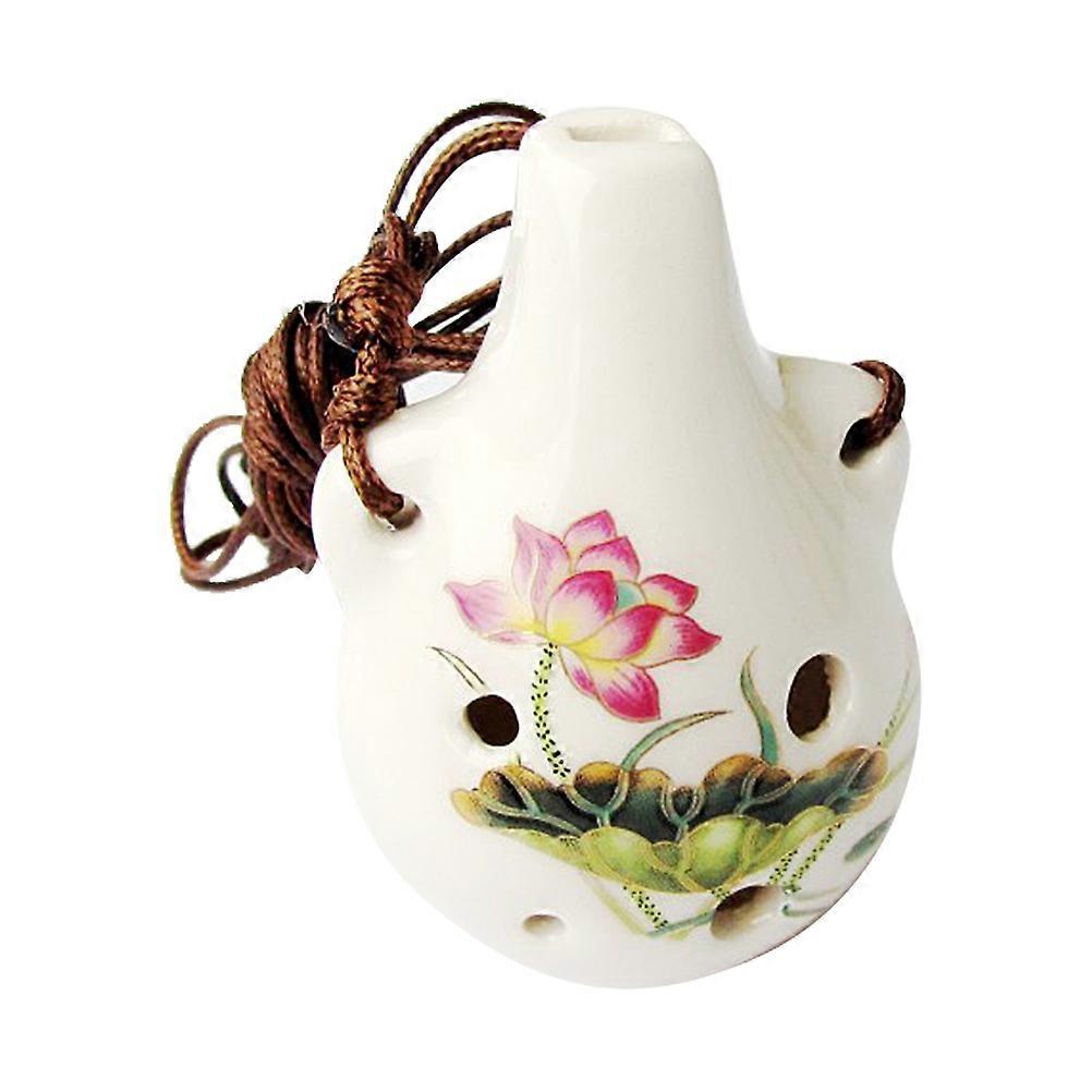 Beginner Ocarina Instrument Multi Color Flower Shaped Ocarina For Music Practice 9x5.5cm 1Pack