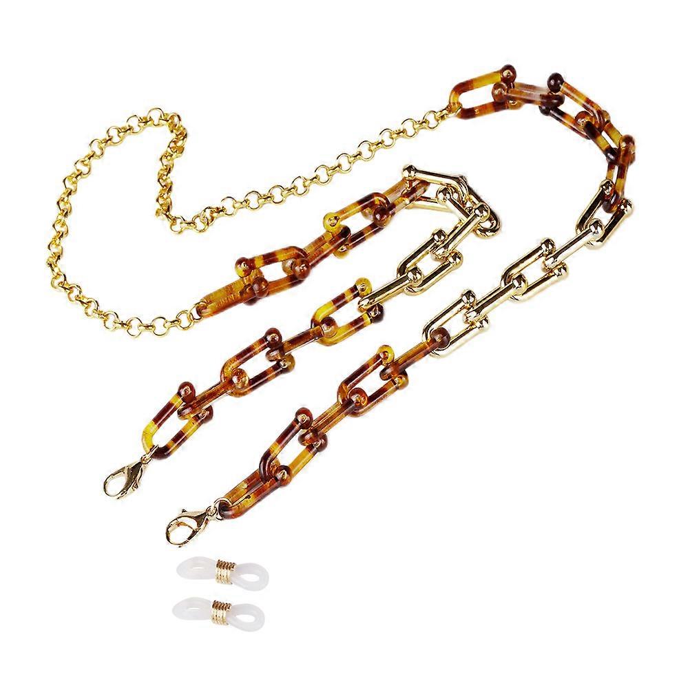 Sunglasses Chain Women Portable Eyewear Accessory U Shaped Resin Daily Use 64x1cm Durable 1Pcs