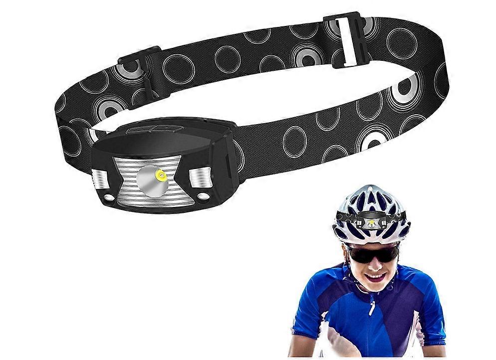 LED Headlamp, Motion Sensor Head Lamp, Adjustable Headband Outdoor IP65 Waterproof Head Light for Running Camping Hiking(Black)