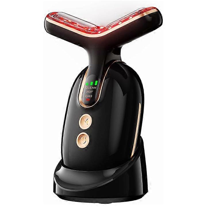 Microcurrent-Facial-Device, Multifunctional Facial Massager, Neck Face Massager, Face Sculpting Tool for Skin Care and Double Chin(Black)