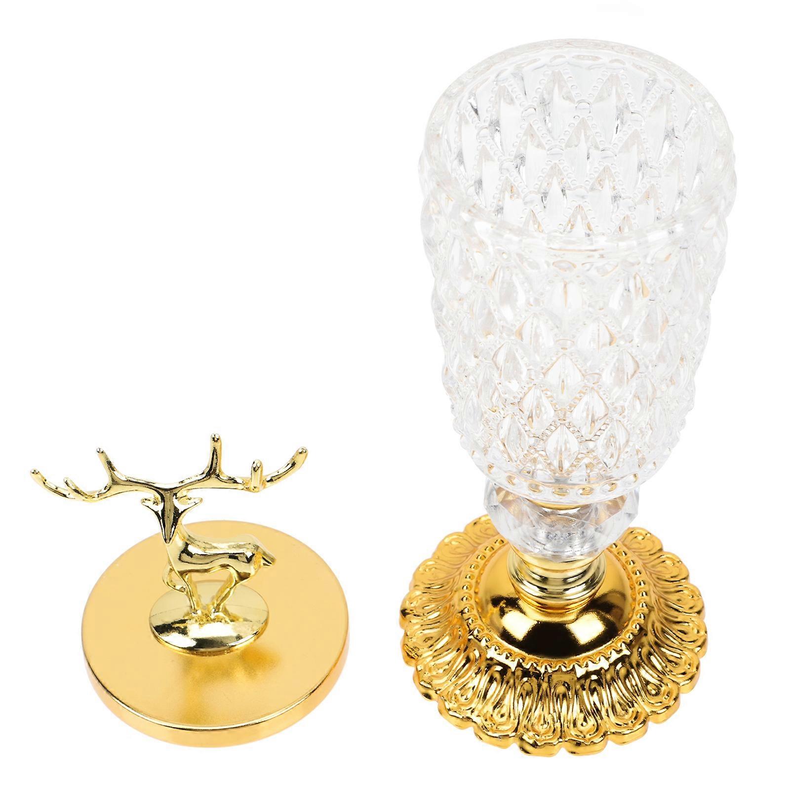 Elegant Nordic Style Gold Candy Jar with Lid – Decorative Glass Storage for Sweets, Snacks, and Grains – Perfect for Home, Wedding, or Party Table