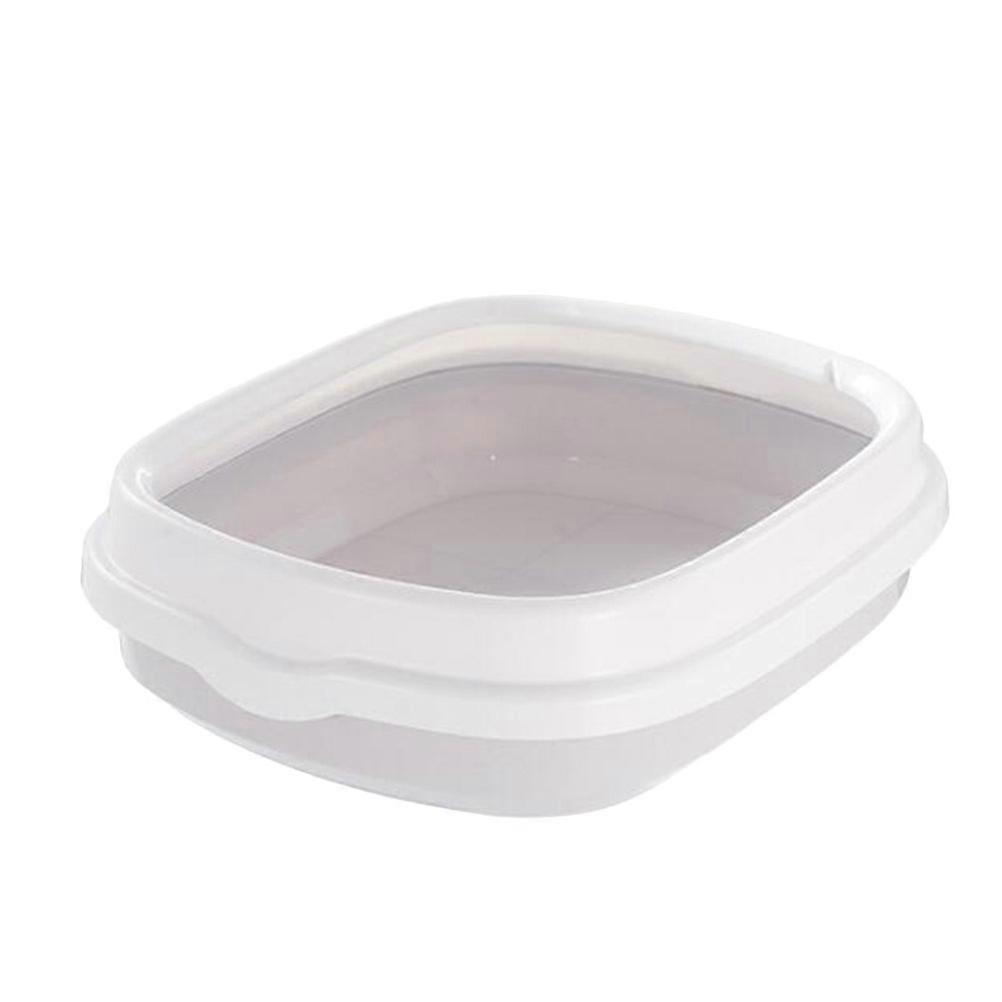 Cat Boxes For Indoor Cats Semi-Enclosed Cat Litter Box Splash-Proof 40*33.5*12cm 1Set