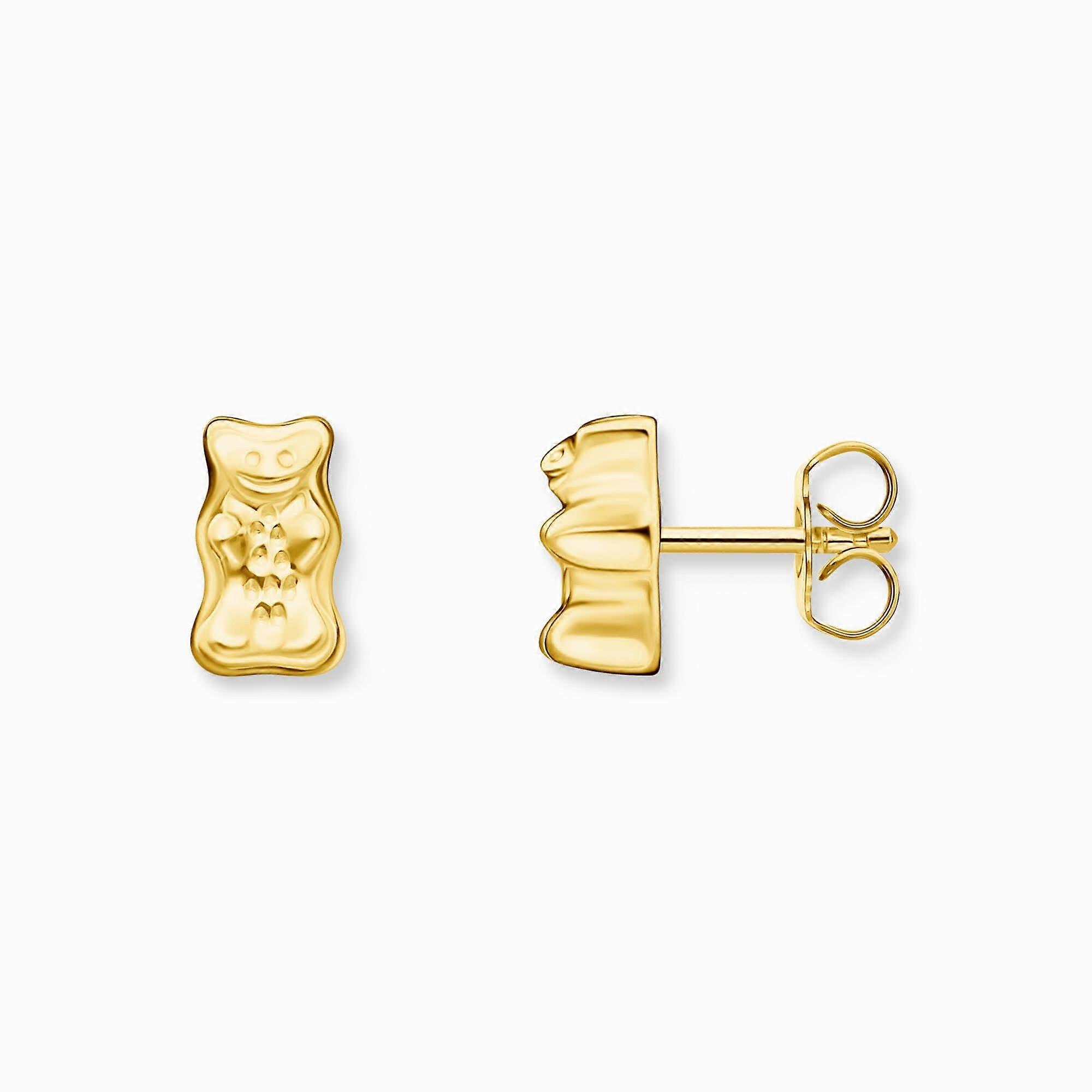Charming HARIBO Sterling Silver Gold Plated Goldbears Stud Earrings H2329-413-39