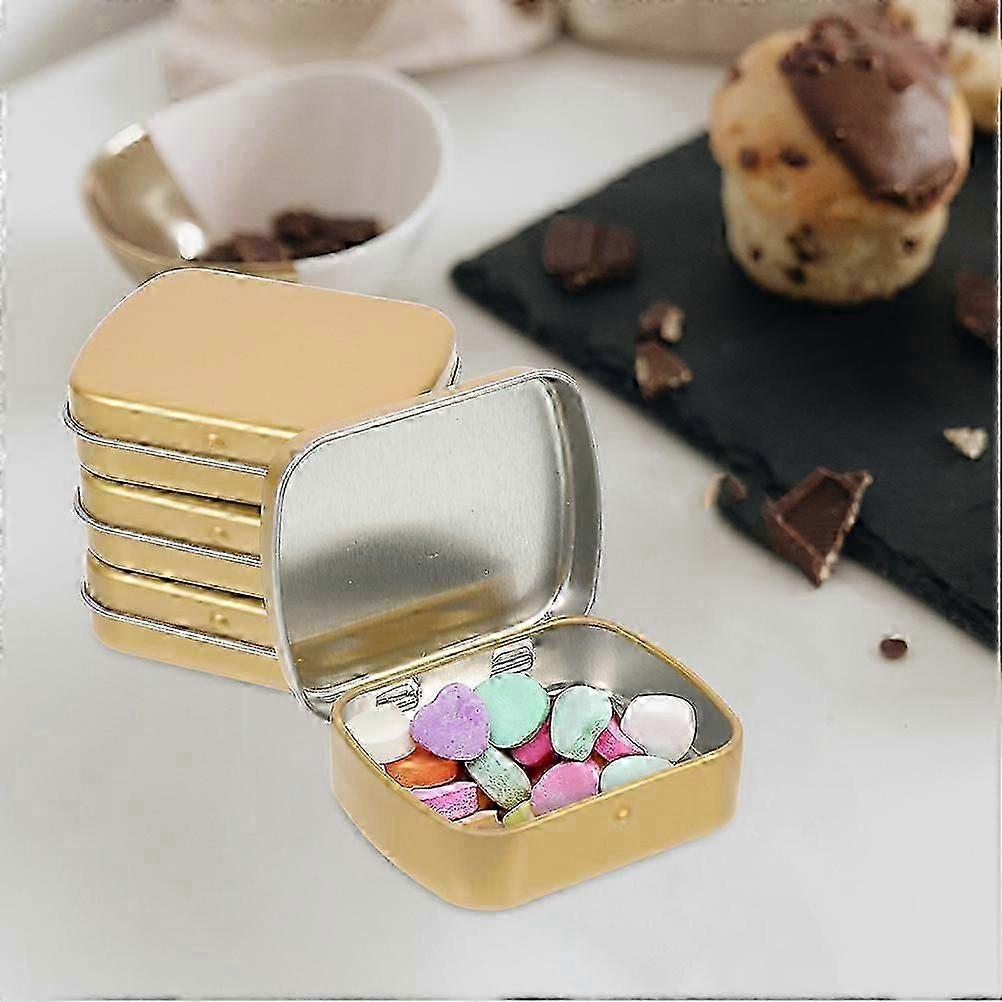5Pcs Rectangular Candy Case Iron Sample Boxes Small Objects Organizer Small Storage Box