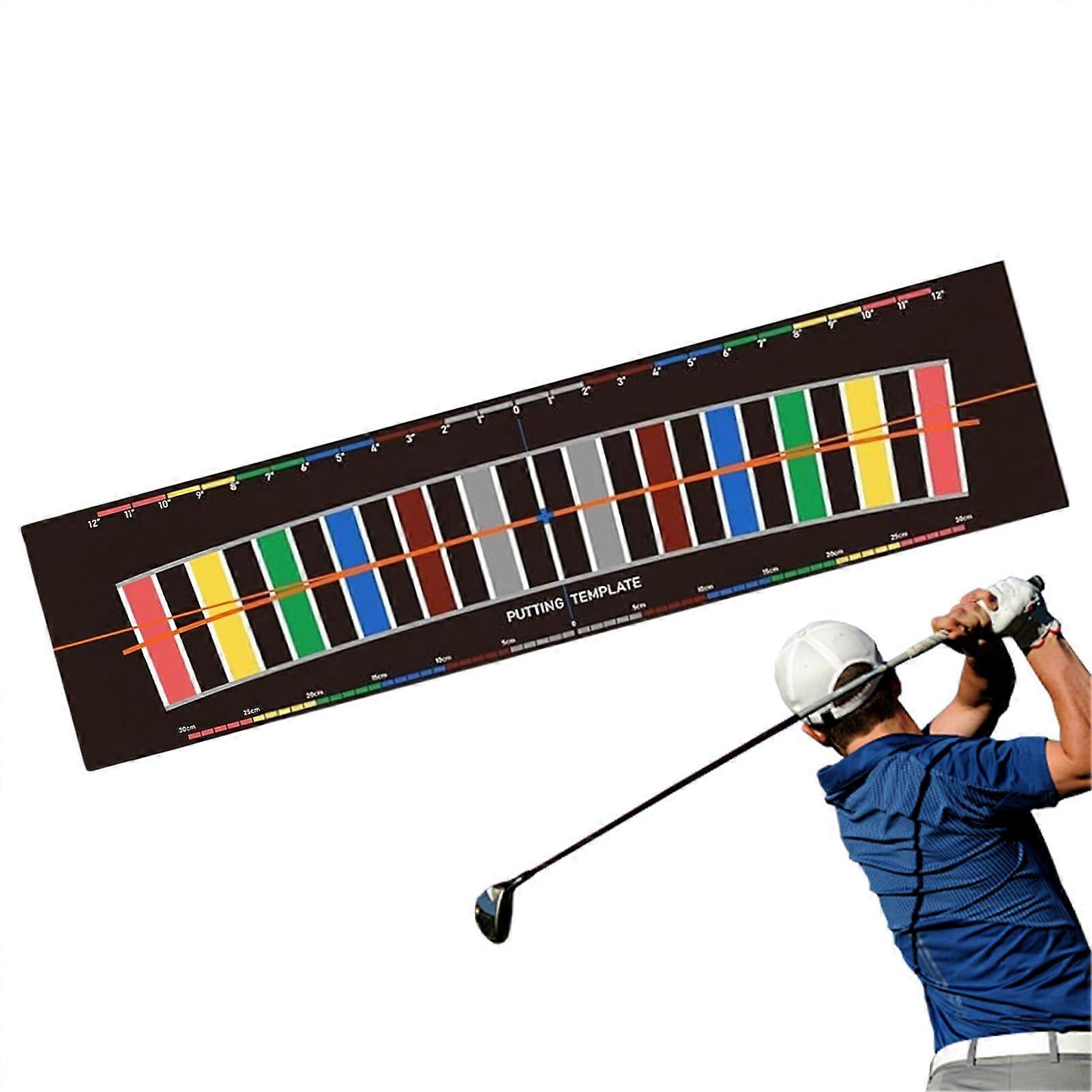 Golf Puttmatte - Golf Hitting Mat For Alignment Putting Line Simulator - Training Aid, Terrace 11 Model