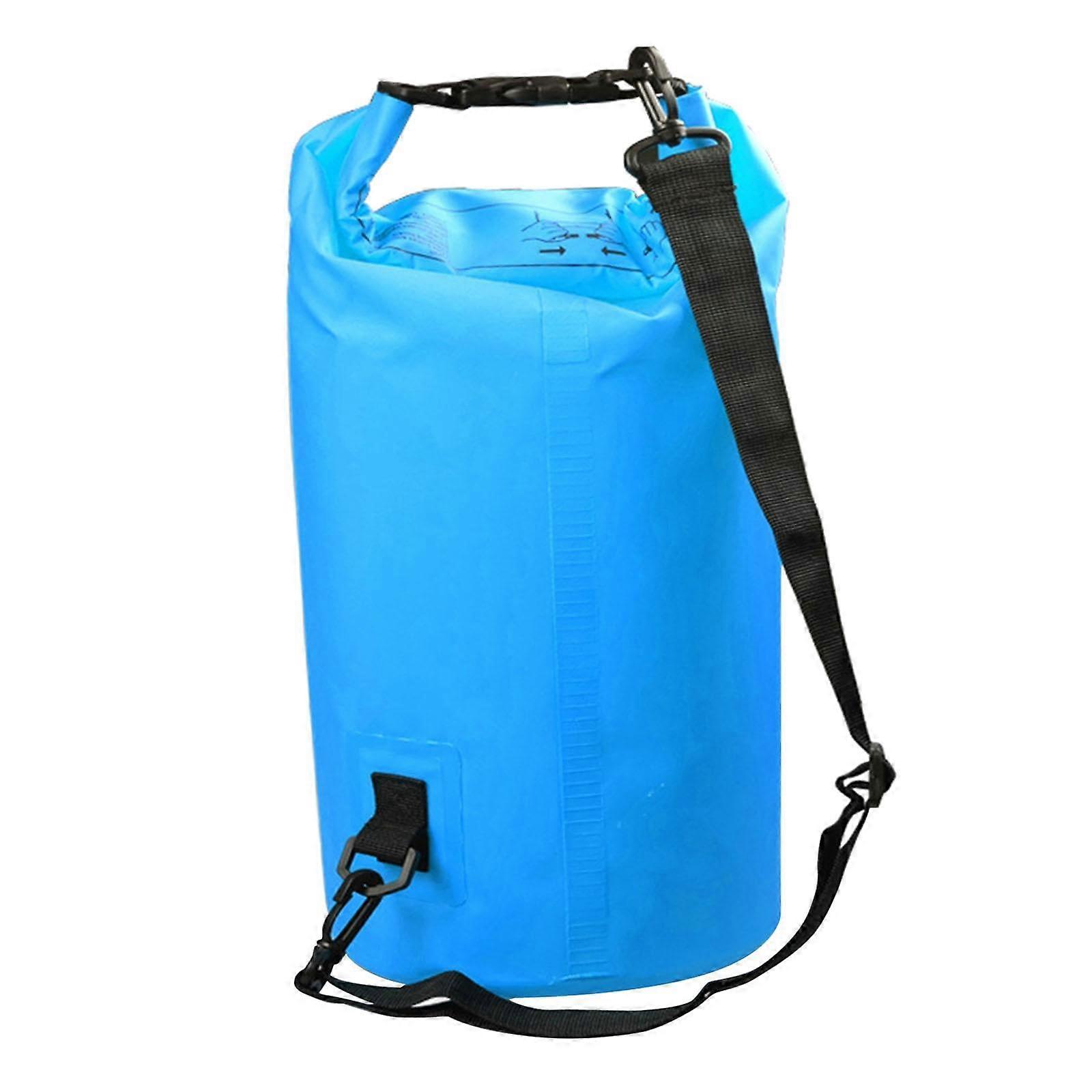 Dry Bag, waterproof dry backpack, portable, adjustable shoulder straps, swim bag, 10 l, for beach, rafting, canoeing, kayaking, blue