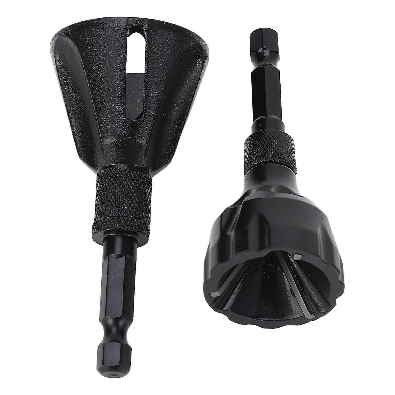 2pcs Deburring Chamfer Tool, 3 Flute 1/4in Hex Shank Chamfer Bit 3 to 20 mm 5 to 25 mm Grinding Tool Burr Removal Tool