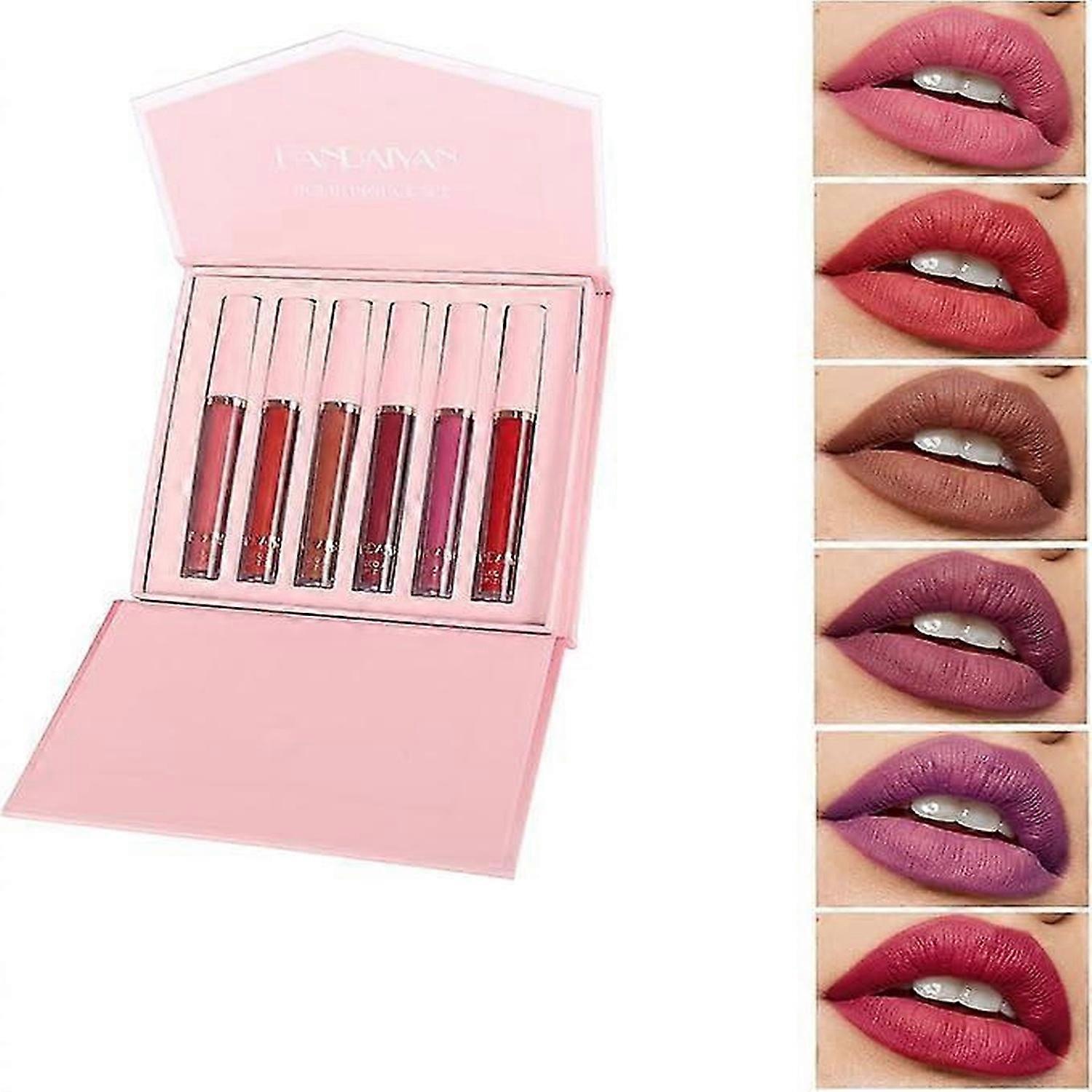 6 colors matte liquid lipstick adjust matte Nude waterproof long lasting non-stick cup does not fade lip gloss