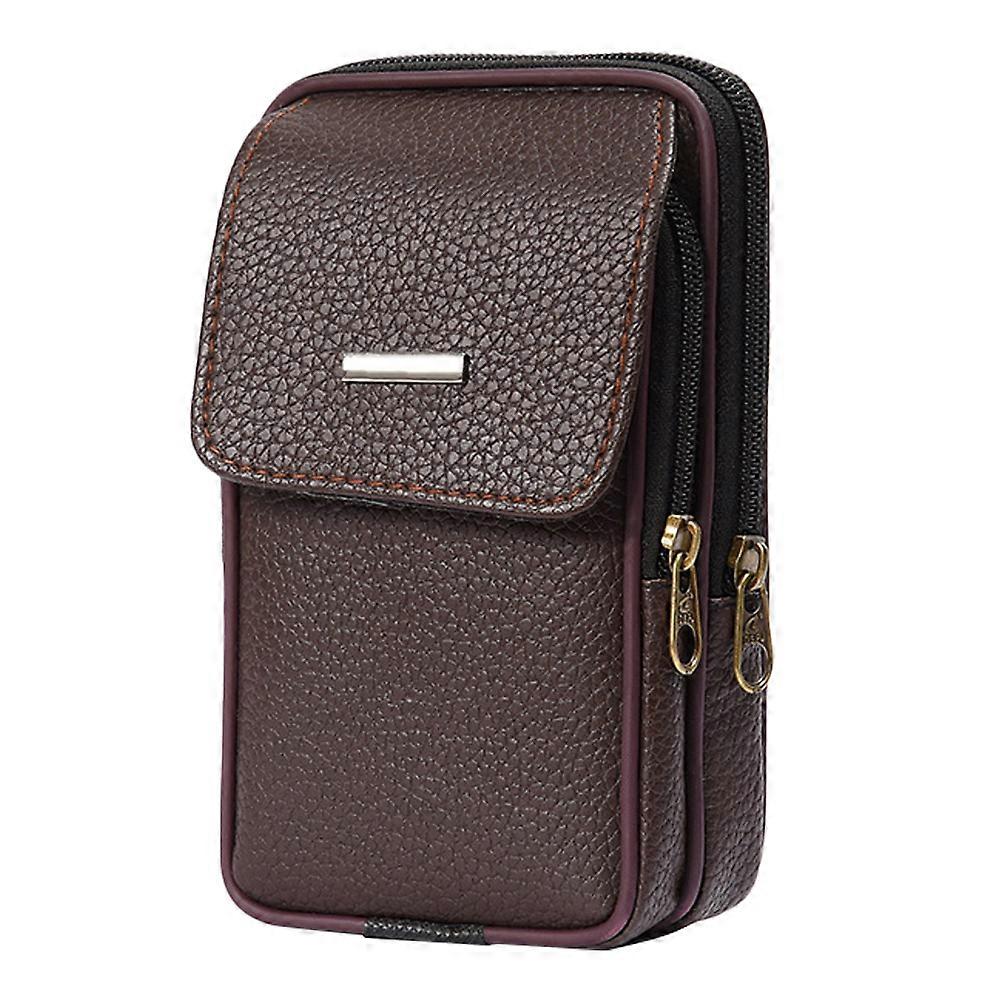 Mobile Phone Bag Wallet Multi-Functional Fashion Rectangular Leather Storage for Men Outdoor Sports 1Pc