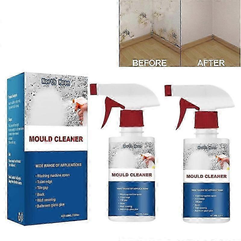 2x Dissolvant de moisissure avancé Élimination fiable de la moisissure Populaire Spray d’élimination des moisissures doux sans taches polyvalent