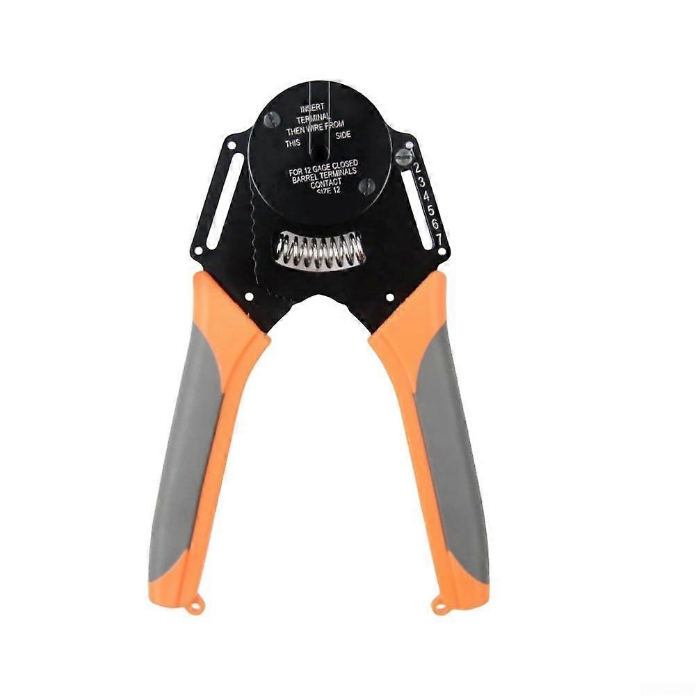 4 Way Ratchet Crimping Tool for German Closed Cylinder Terminals, Adjustable Force, High Carbon Steel, 8 Impression Design