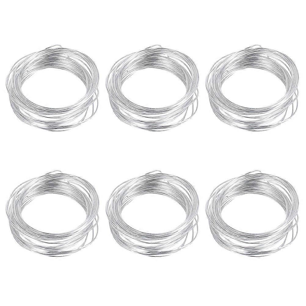 Crafting Wire Bendable Diy Projects Artistic Creation Floral Arrangement Silver 5M 2mm Sculpture Tools 6 Rolls