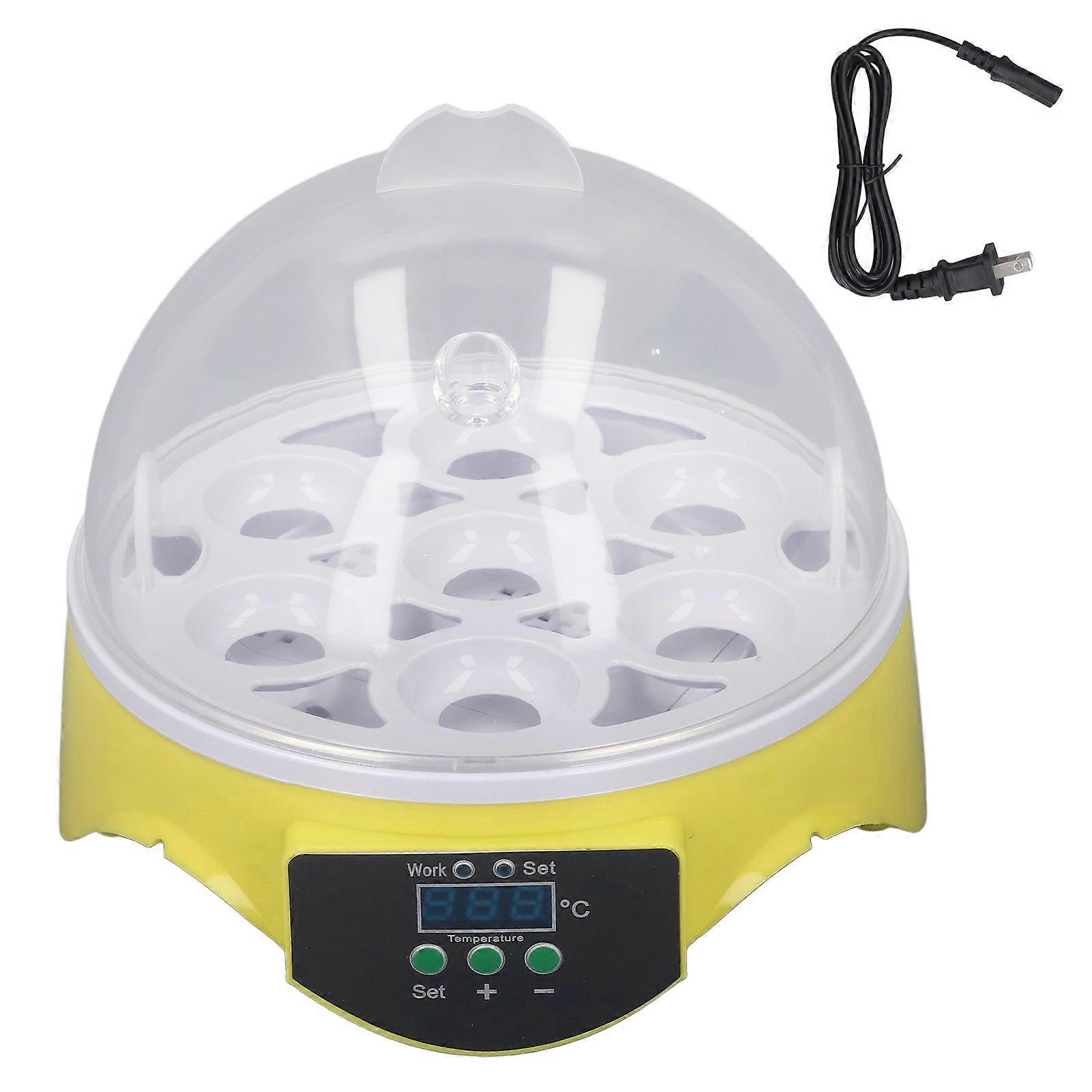 7 Eggs Incubator Easy Temperature Control Mini Egg Incubator for Hatching Chicken Duck Goose and Quail Eggs US Plug 110V