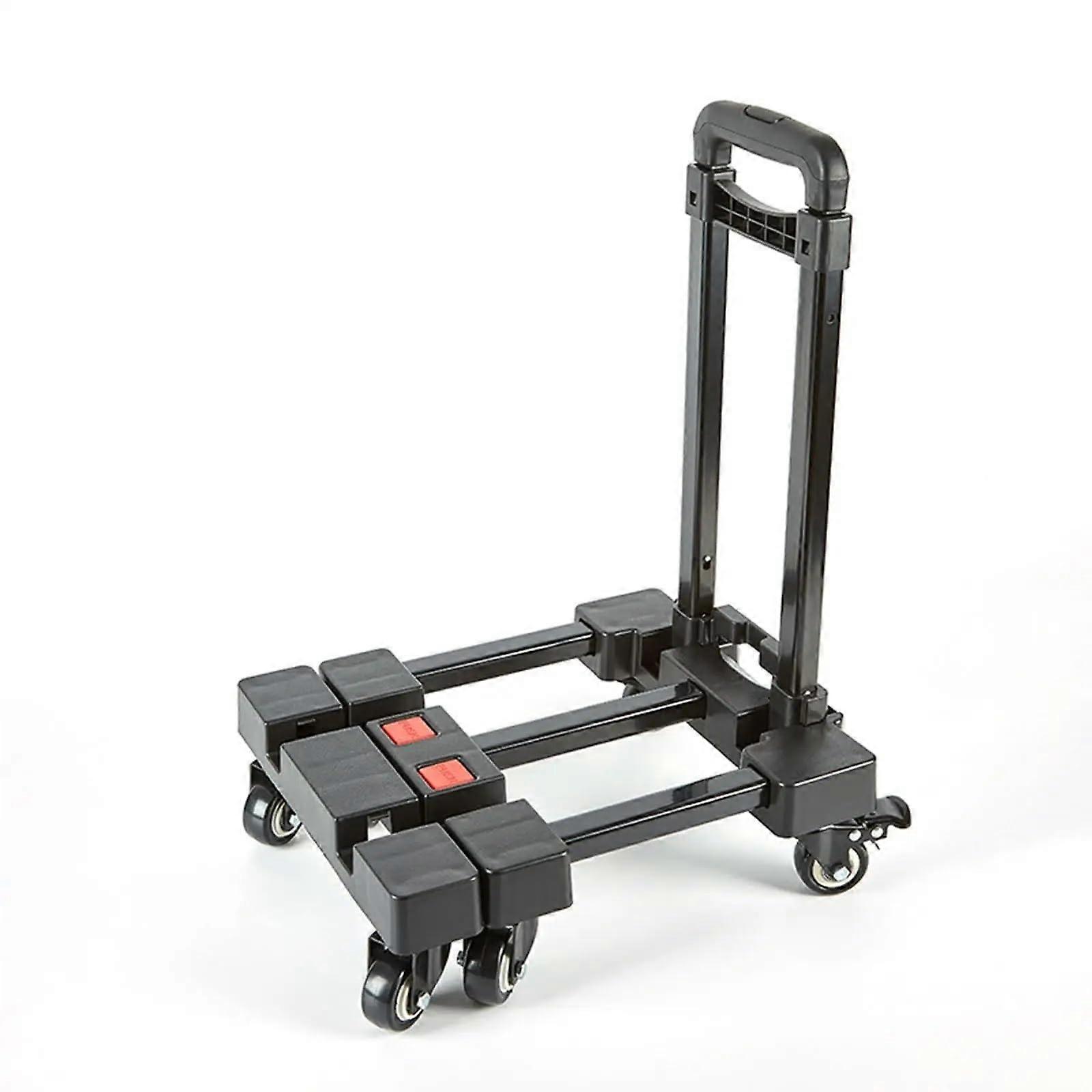 Folding Hand Trolley with Adjustable Handle, Shopping Trolley for Easy Outdoor Movement