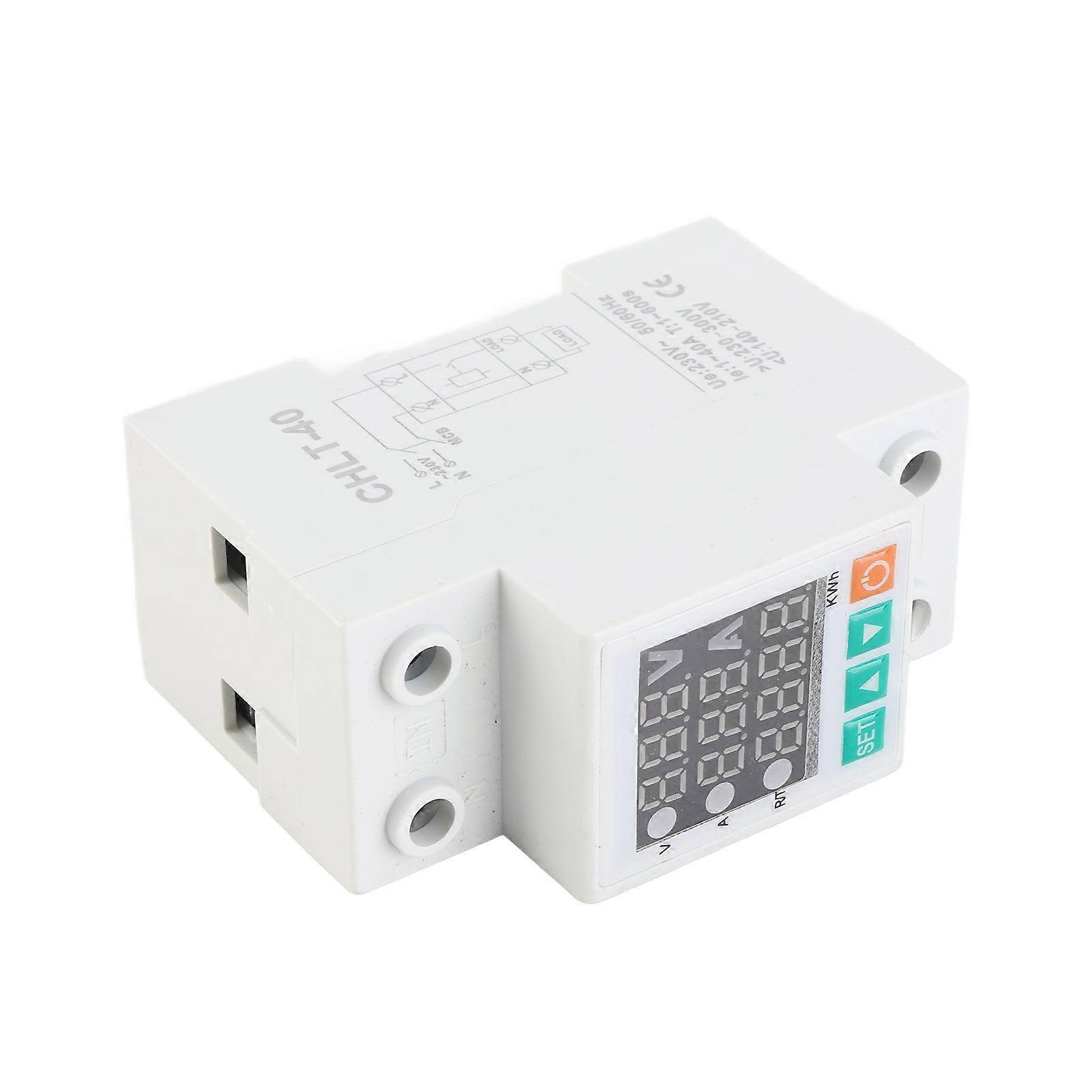 Three Display Adjustable Voltage Protector Intelligent Over Voltage Under Voltage Over Current Protect Device Home Self Resetting Voltage Protector