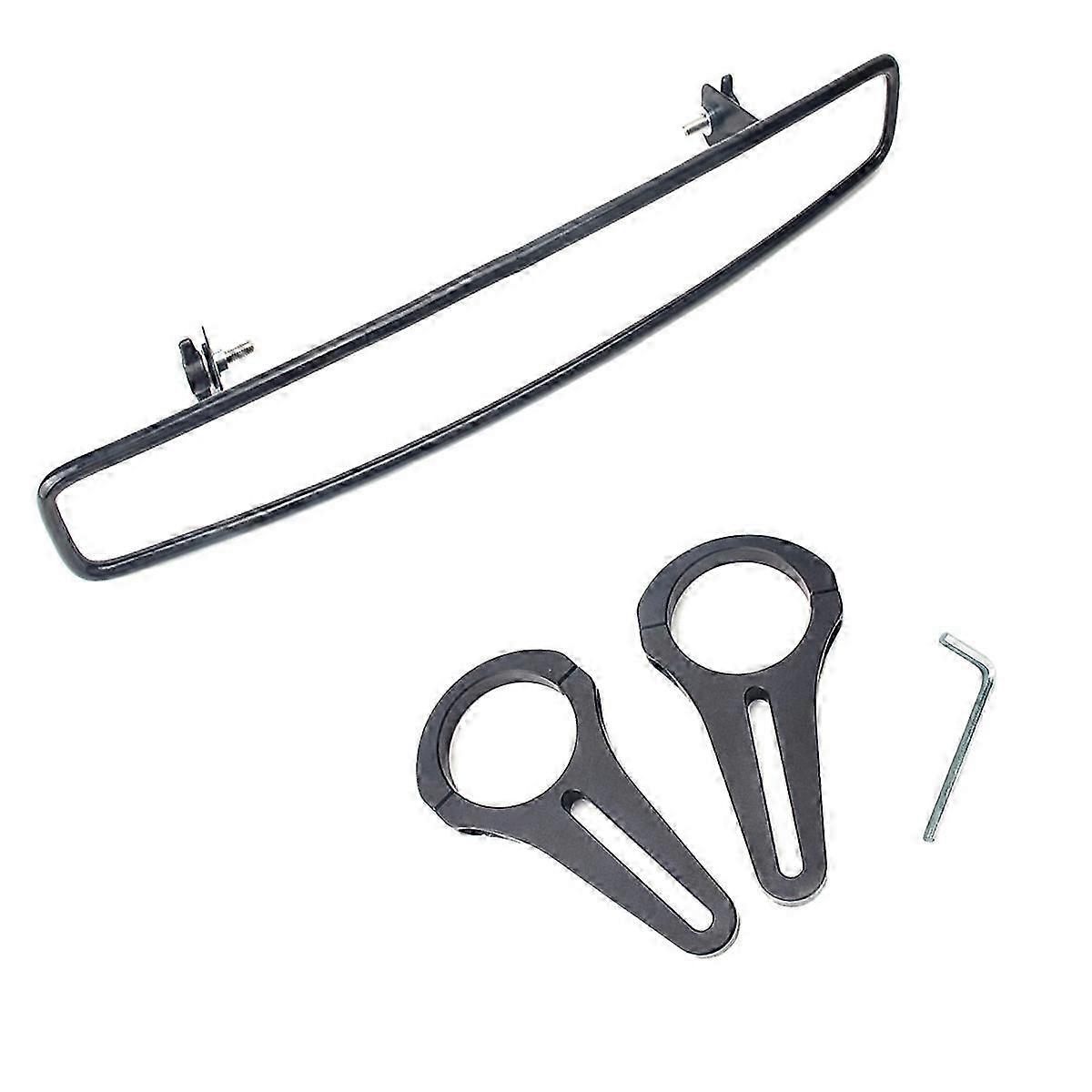 15 Inch Ultra Clear SXS UTV Mirror with 1.75 Inch Clamps and Convex Design for Compatible Vehicles