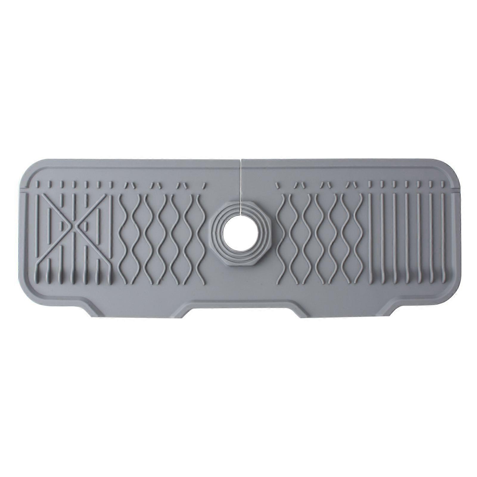 Cuttable Silicone Faucet Mat for Kitchen Sink Splash Proof Quick Dry Reusable Drain Pad for Kitchen Bathroom