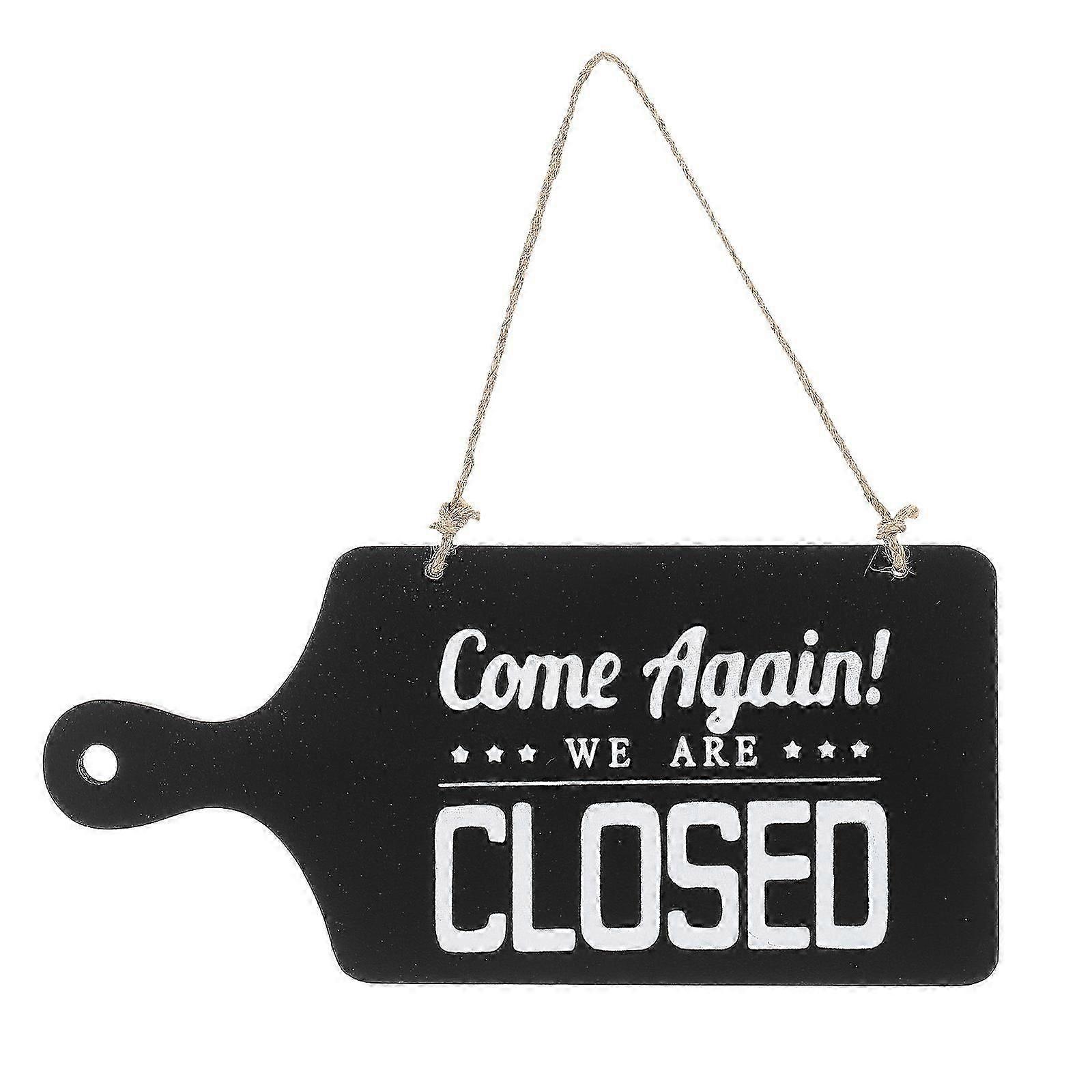 Decorative Open Sign Retro Closed Sign Wear-resistant Open Closed Sign Store Accessory