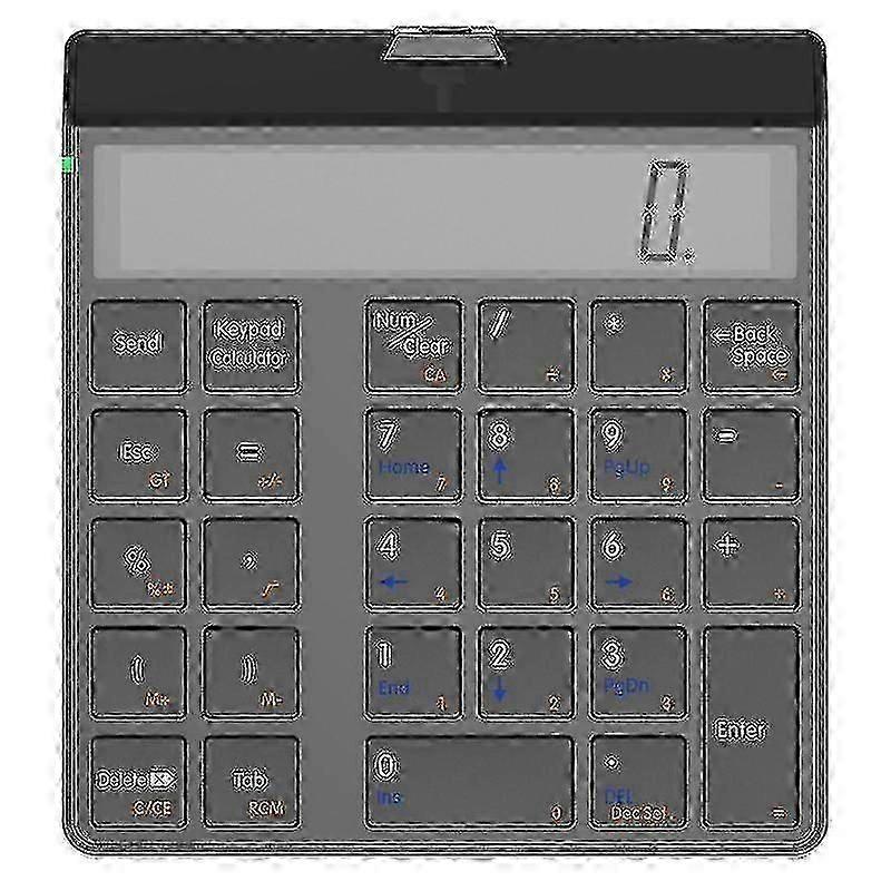 Numeric Keypad 4.0 Bluetooth Keyboard With Display Calculator Function 2 In 1 Number Pad And Calcu