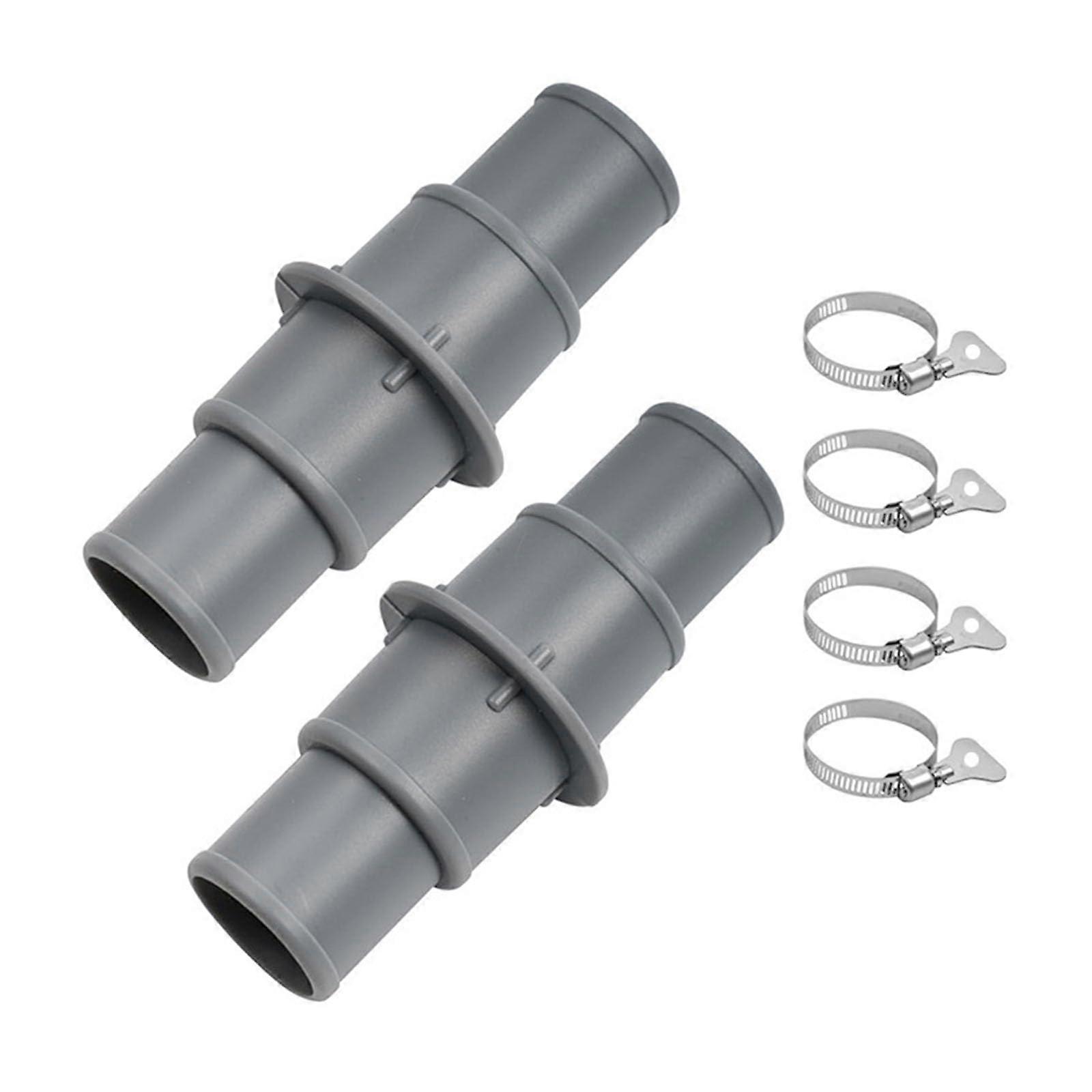 Multifunctional Pool Vacuum Hose Adapter, Pool Hose Connector, Plastic Textured for Above Ground Pool Equipment, 2 Sets