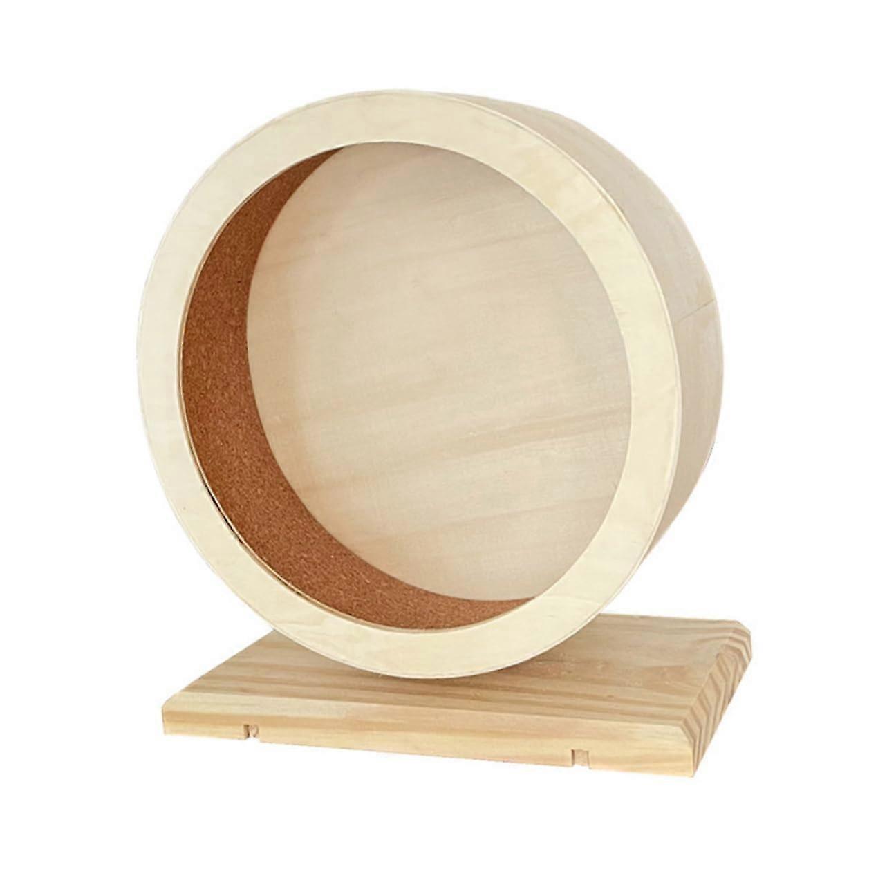 Hamster Exercise Wheel Wooden Toy 23.3x20.5x7.9CM for Chinchilla Cage Accessories Quiet Running Hamster Equipment