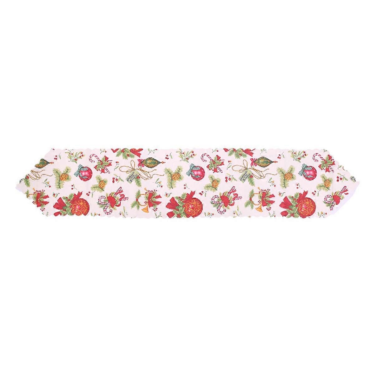 Decorative Table Runners Polyester Festive Pattern Printed Table Cloth Dining Room Decor 35 x 0.02 x 178 Cm Multi Reduces Noise 1Set
