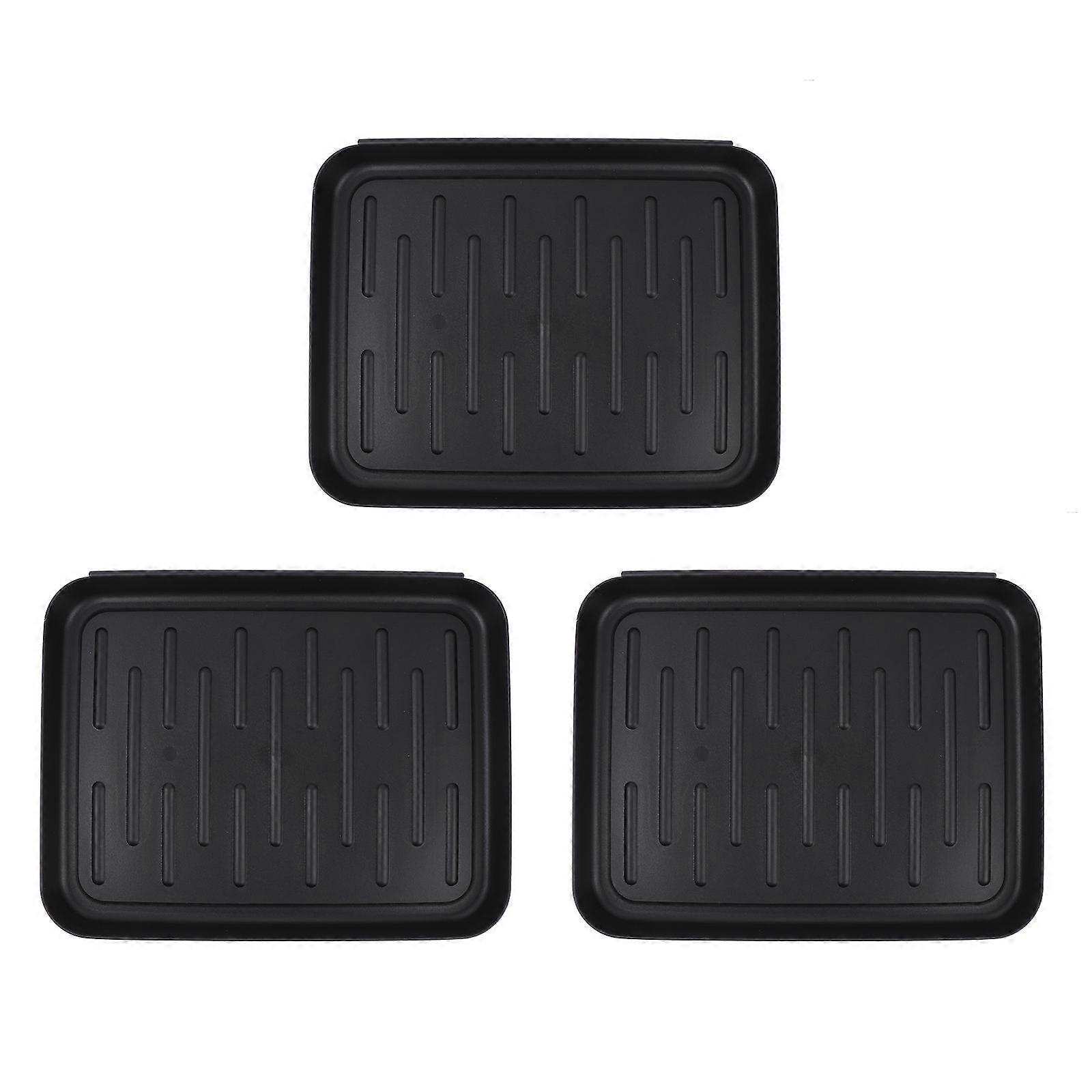 Black Boot Tray Multi-Purpose Storage Tray for Indoor Outdoor Use 3Pcs