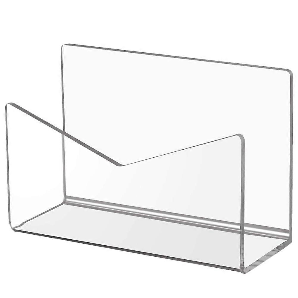 Clear Acrylic Mail Organizer with Polished Edges – Letter & Document Holder for Desktop, Office, Home Storage & Display